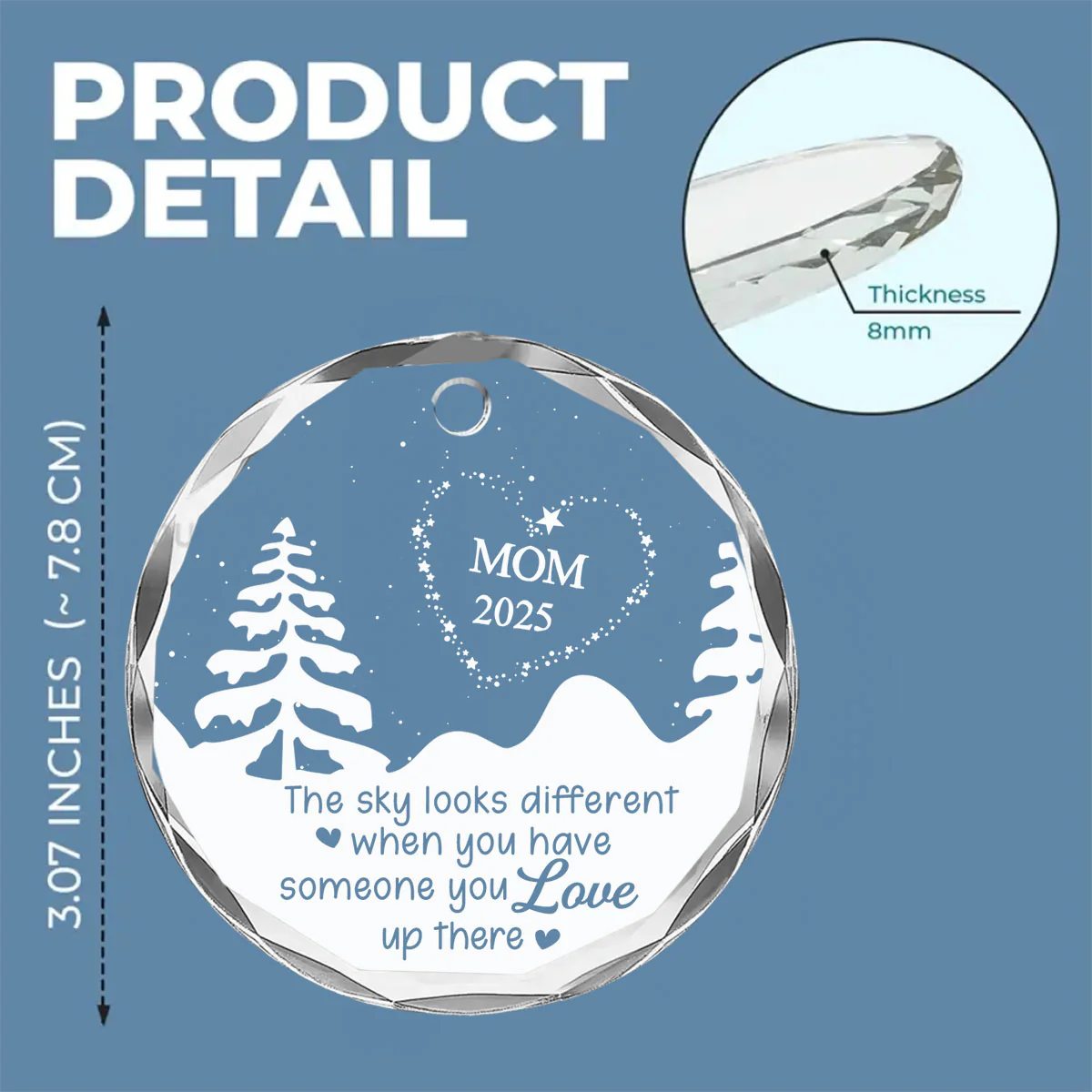 My Star - Personalized Custom Glass Ornament - Image 5
