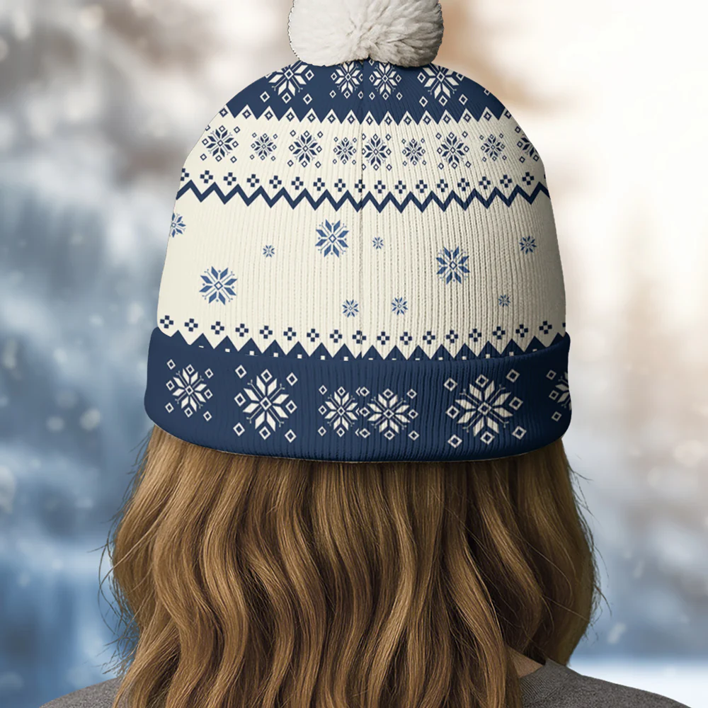 My Sweetheart Is Ahead All - Personalized Custom Bobble Beanie Hat - Image 3
