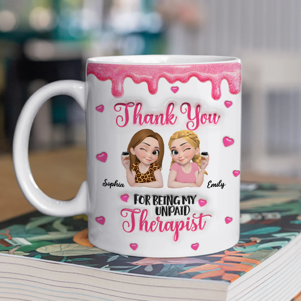 My Therapist - Personalized Custom 3D Inflated Effect Mug - Image 2