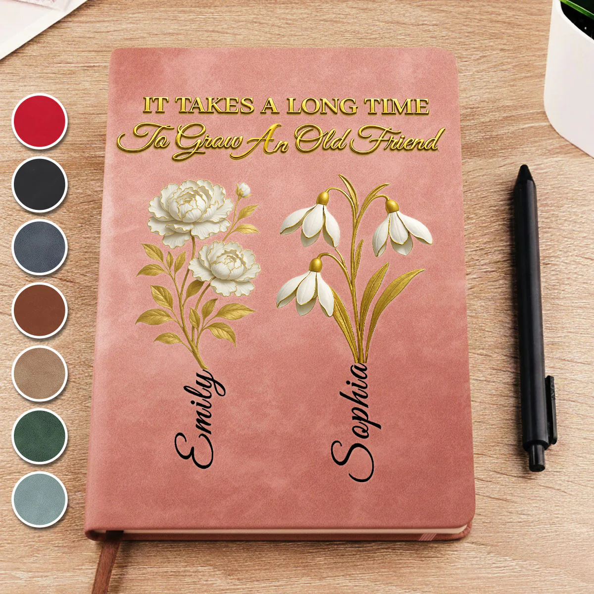 My Vintage Friend - Personalized Custom Leather Journal