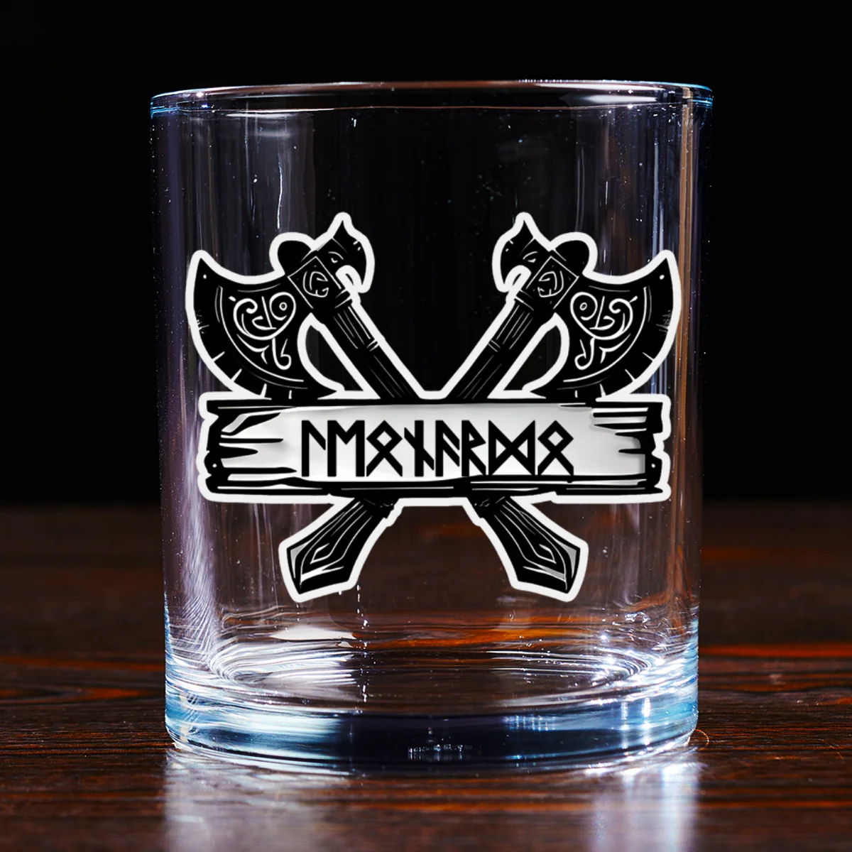 Name In Viking Runes - Personalized Custom Whiskey Glass - Image 7