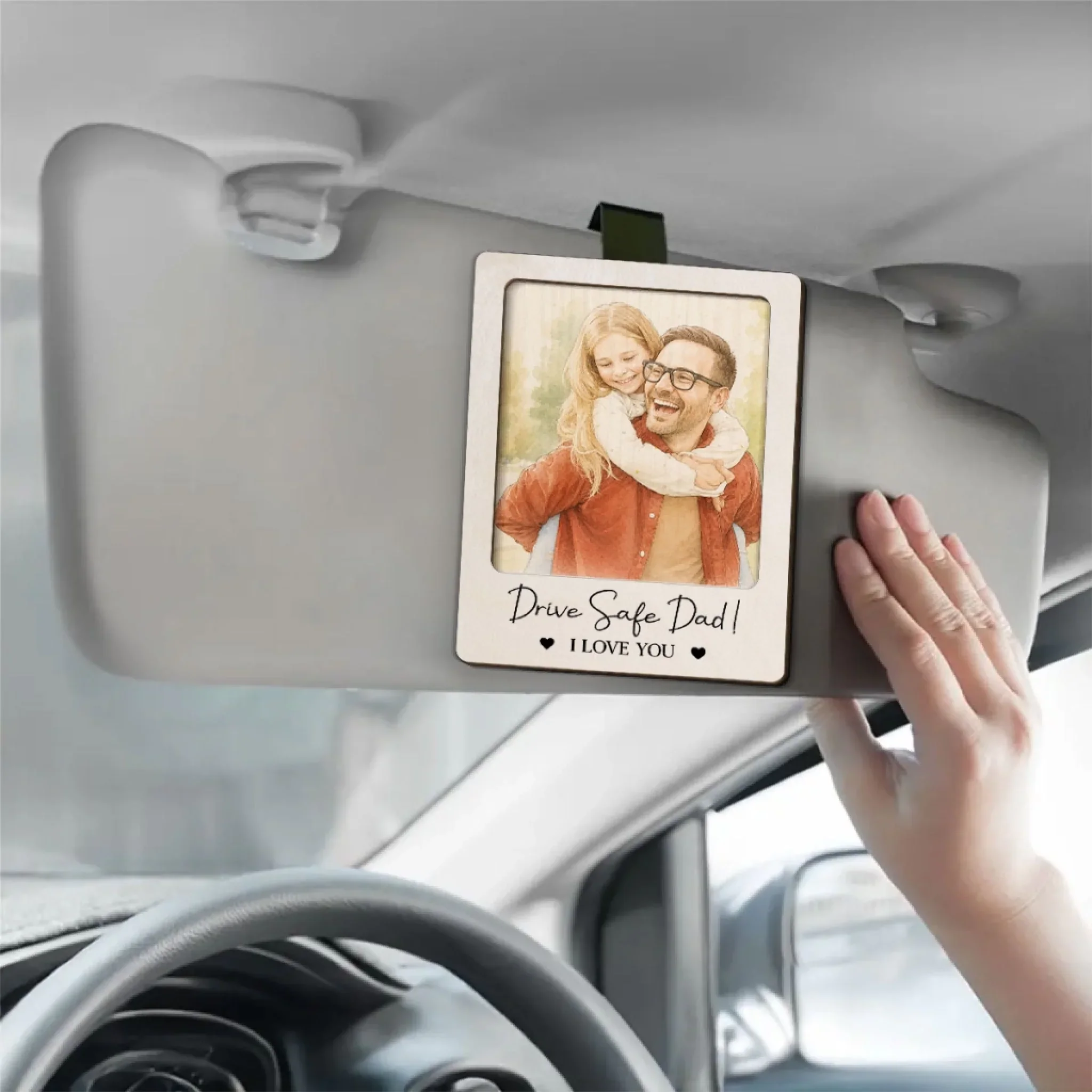 Need You Here Our Man- Personalized Custom Car Visor Clip - Image 2