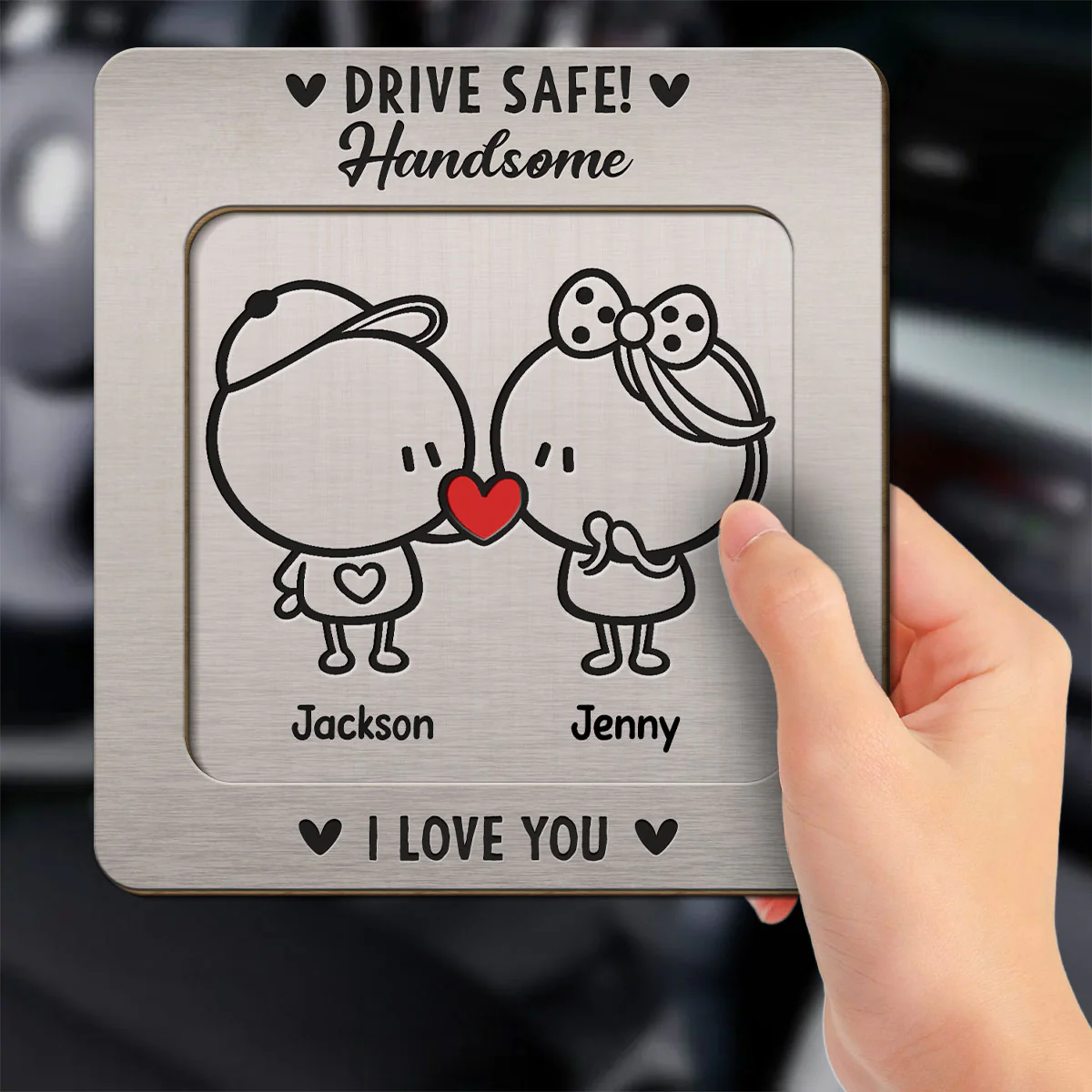 Need You Husband - Personalized Custom Car Visor Clip - Image 2