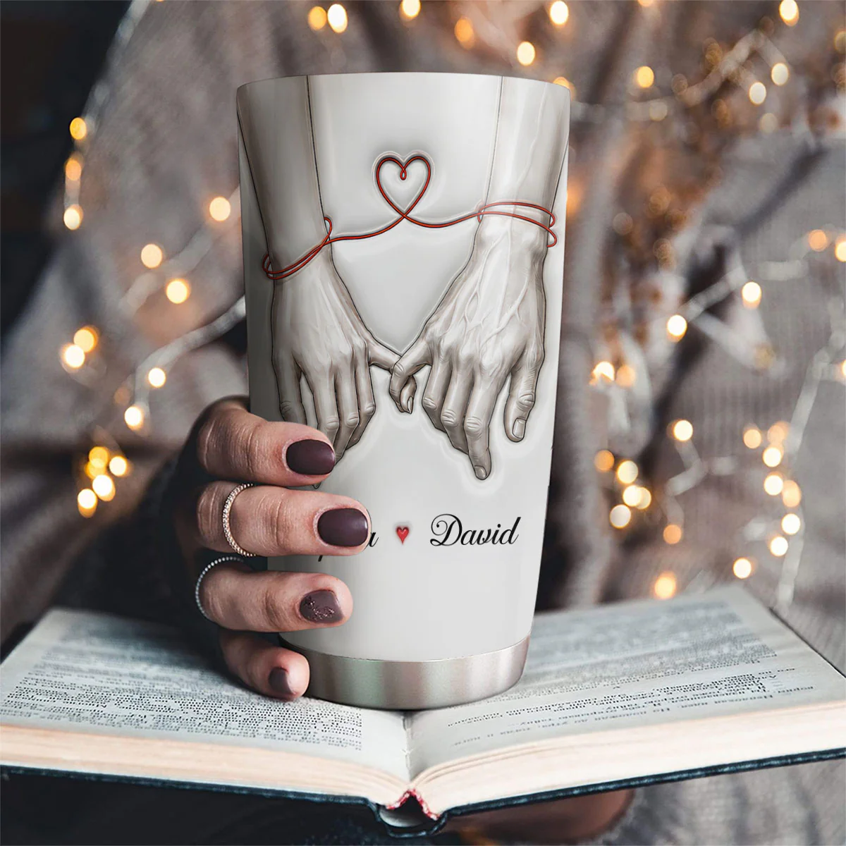 Never Forget That I Love You - Personalized Custom 3D Inflated Effect Tumbler - Image 2