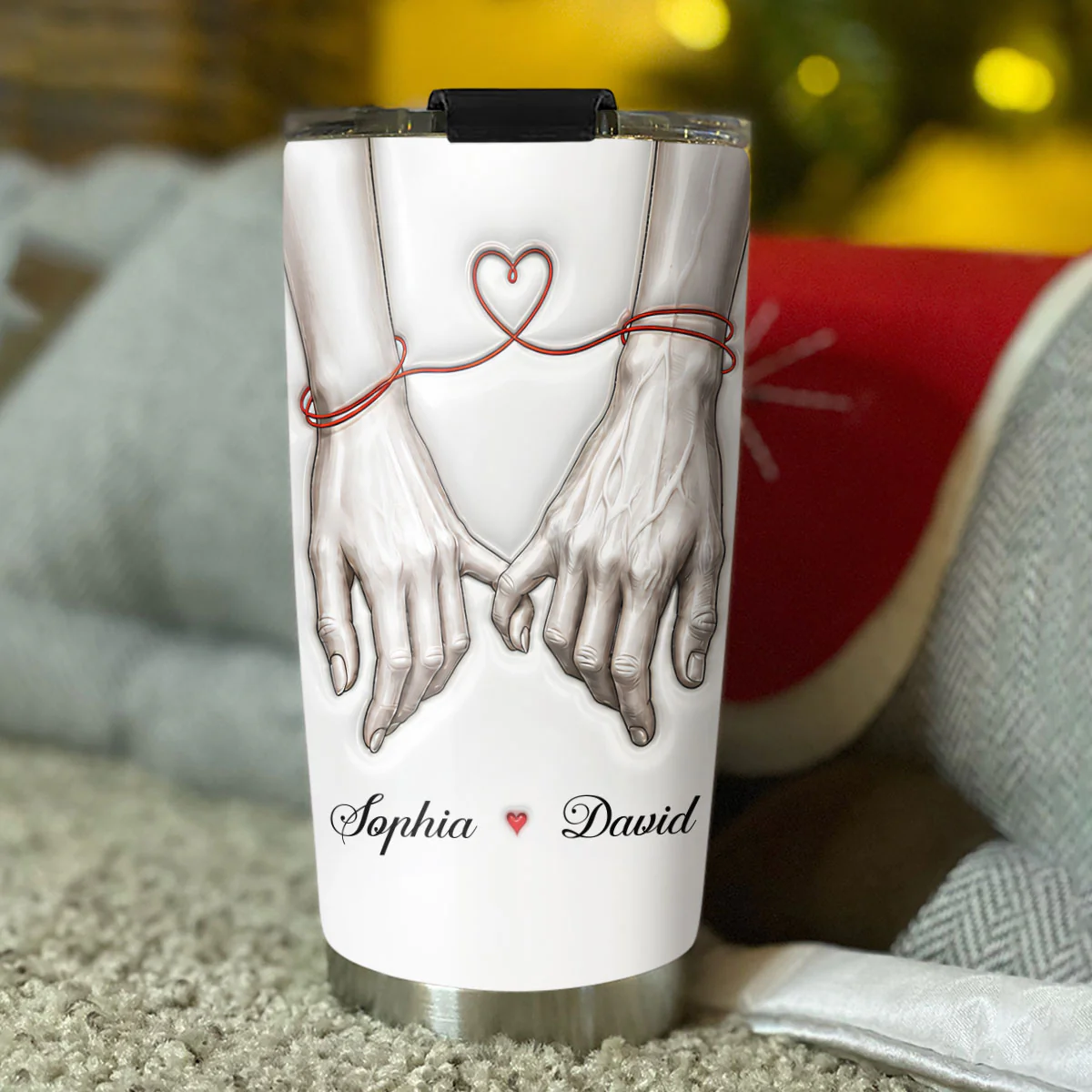 Never Forget That I Love You - Personalized Custom 3D Inflated Effect Tumbler - Image 4