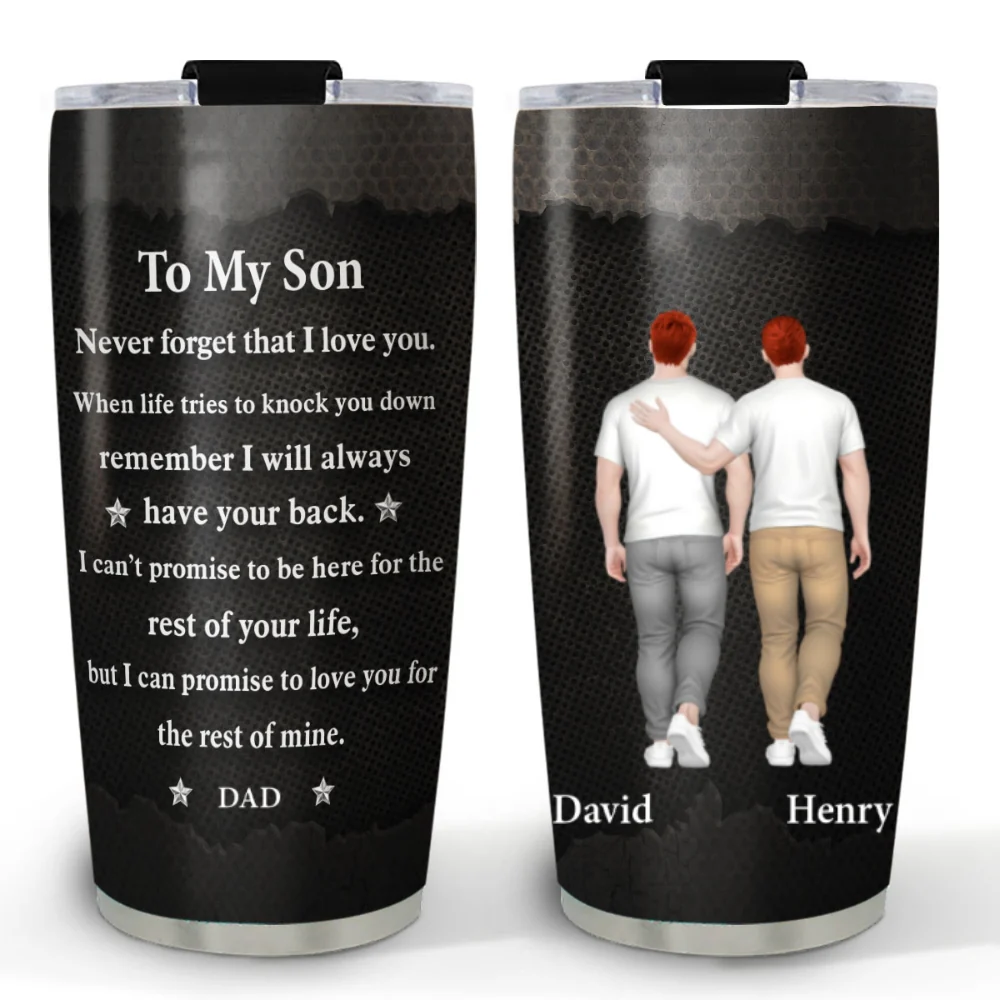 Never Forget That I Love You Son - Personalized Custom Tumbler - Image 6