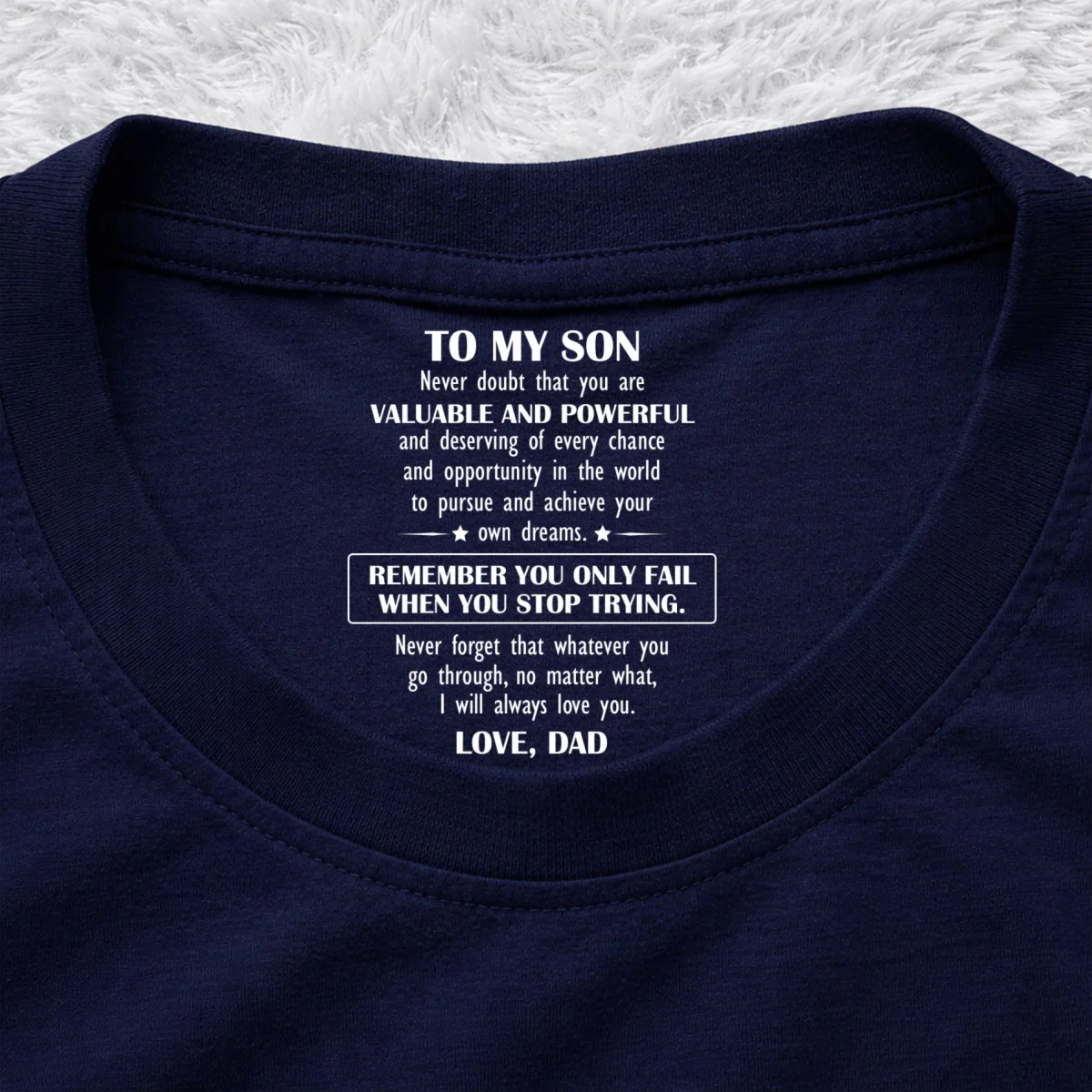 Never Forget That Whatever You Go Through - Personalized Custom Inside Neck Print T-Shirt - Image 10