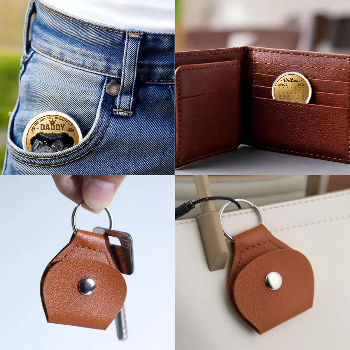 New Dad - Personalized Custom Pocket Hug - Image 3
