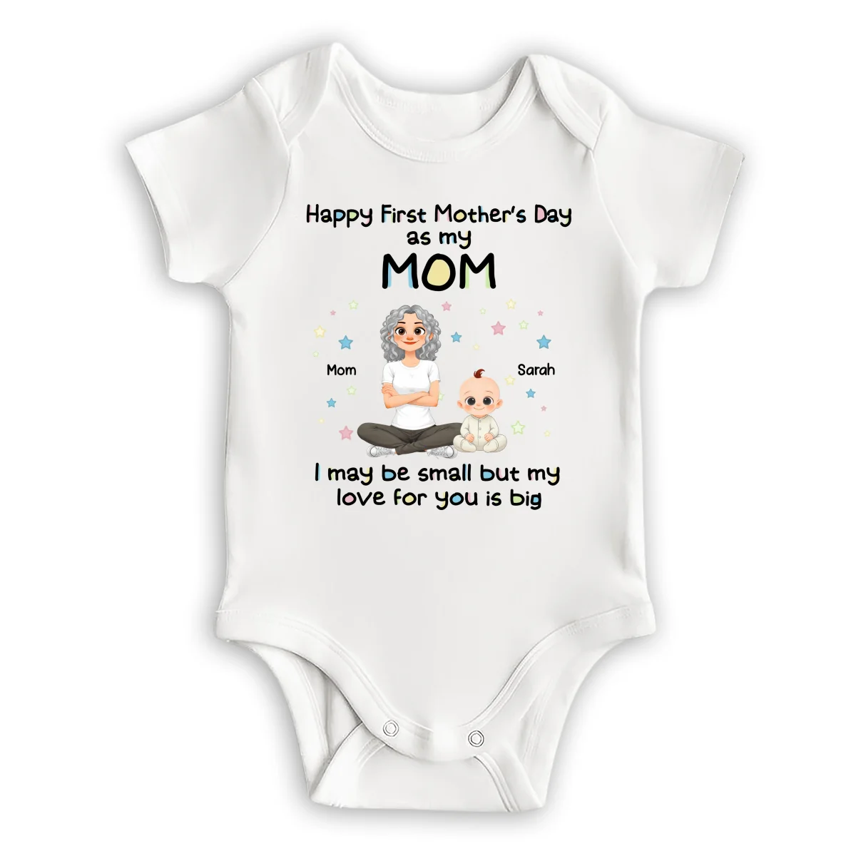 New Mom Love - Personalized Custom Baby Onesie - Image 6