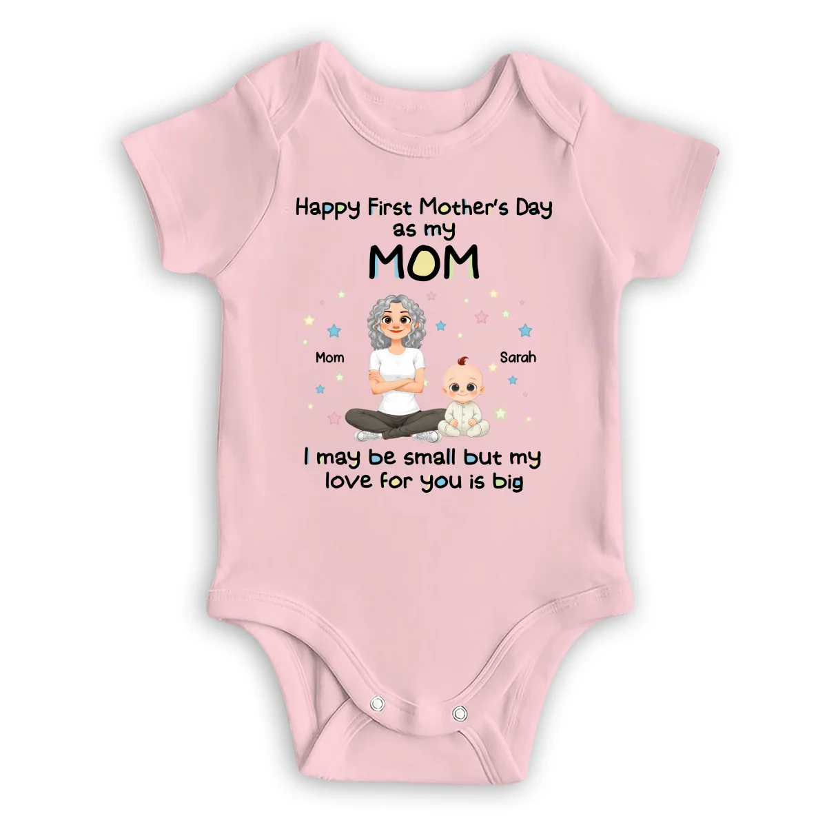 New Mom Love - Personalized Custom Baby Onesie - Image 9