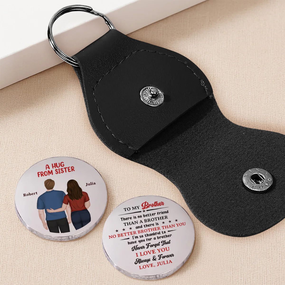 No Better Brother Than You - Personalized Custom Pocket Hug - Image 2