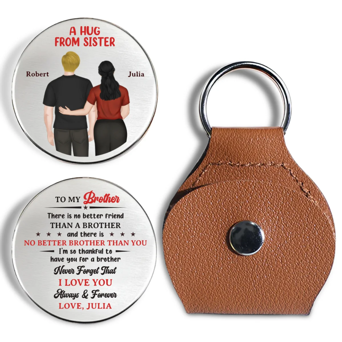 No Better Brother Than You - Personalized Custom Pocket Hug - Image 6