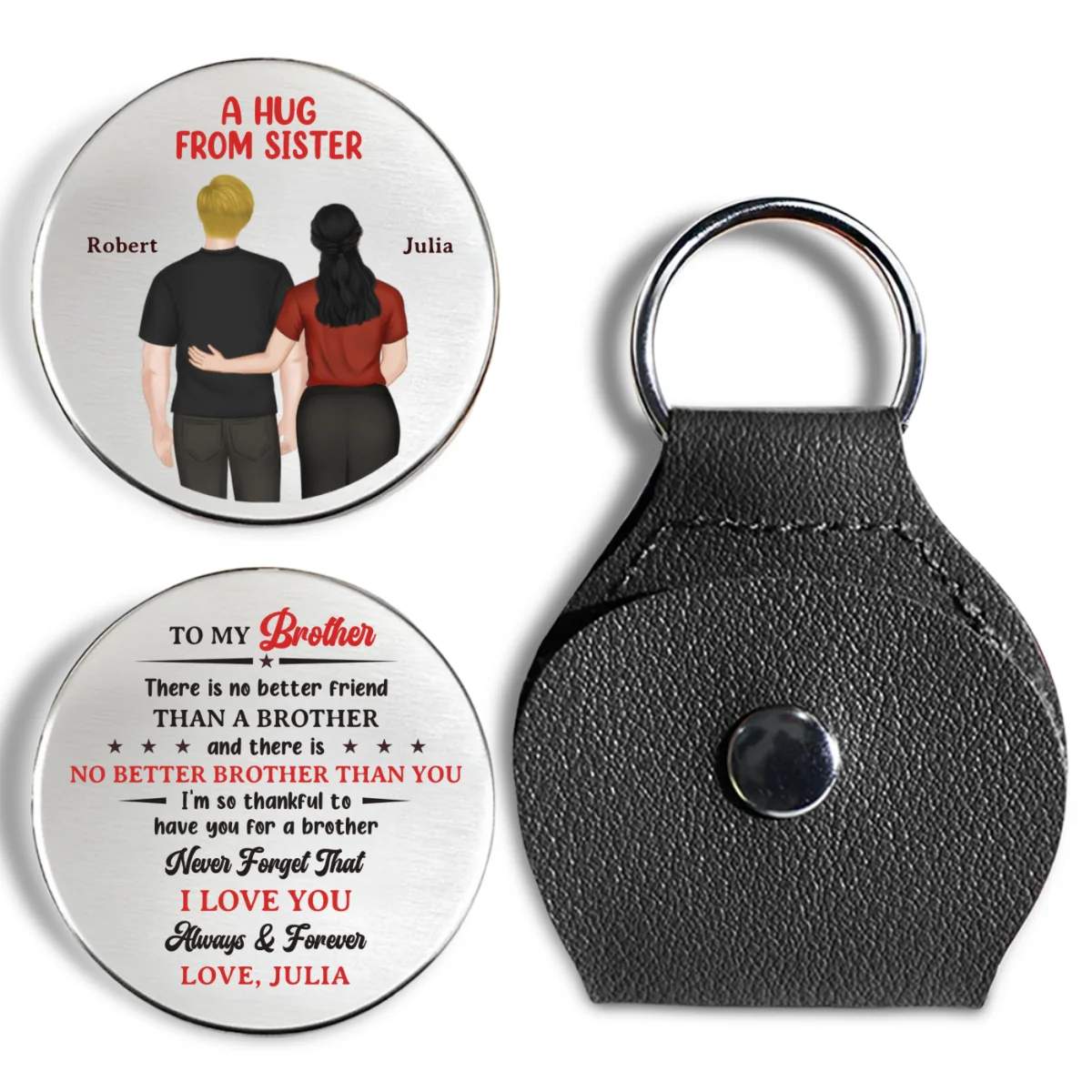 No Better Brother Than You - Personalized Custom Pocket Hug - Image 7
