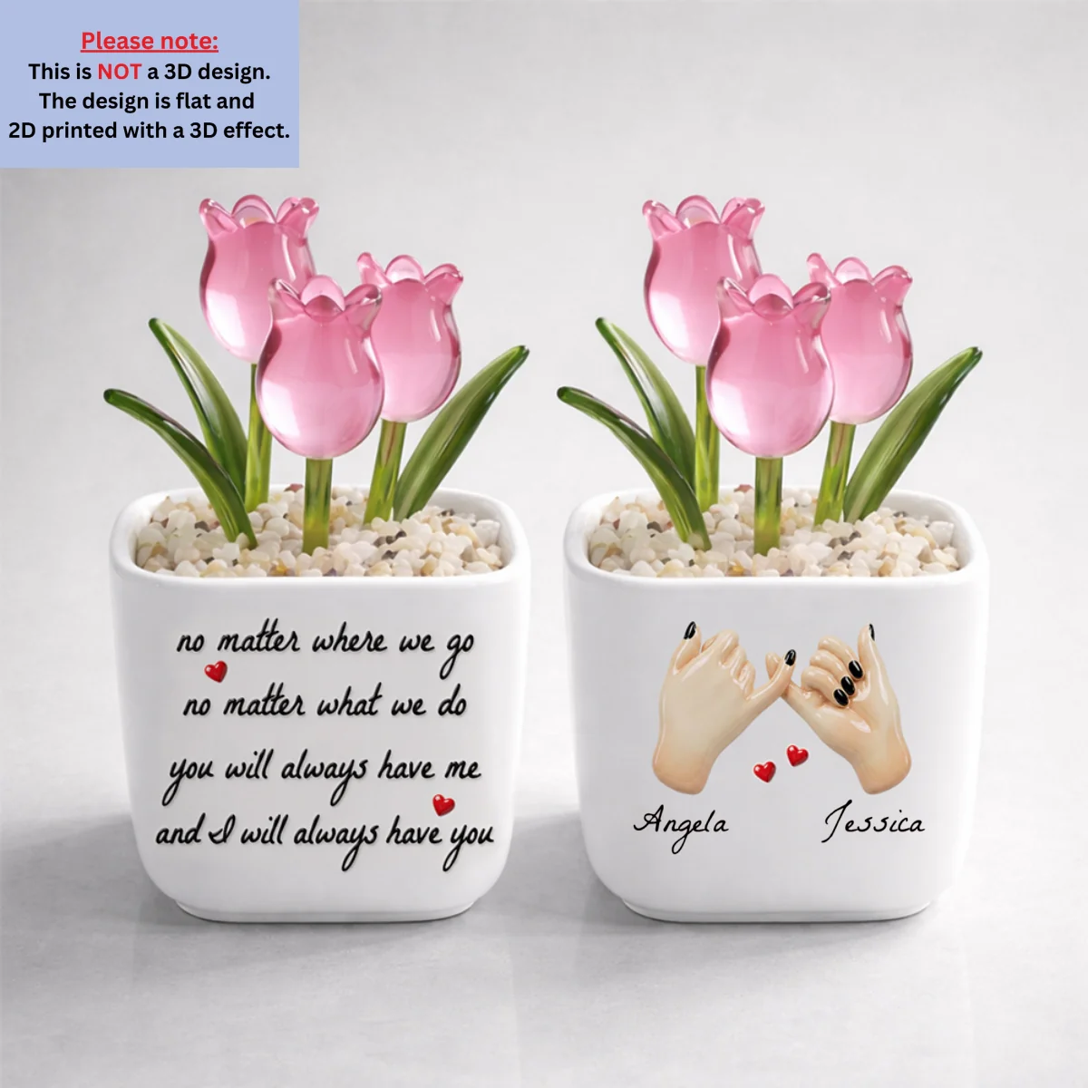 No Matter - Personalized Custom 3D Effect Glass Everlasting Tulips - Image 11