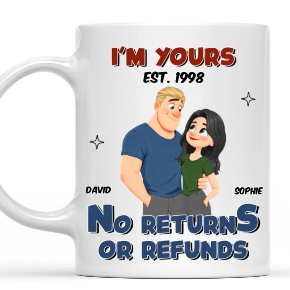 No Refund Cartoon - Personalized Custom Coffee Mug - Image 8