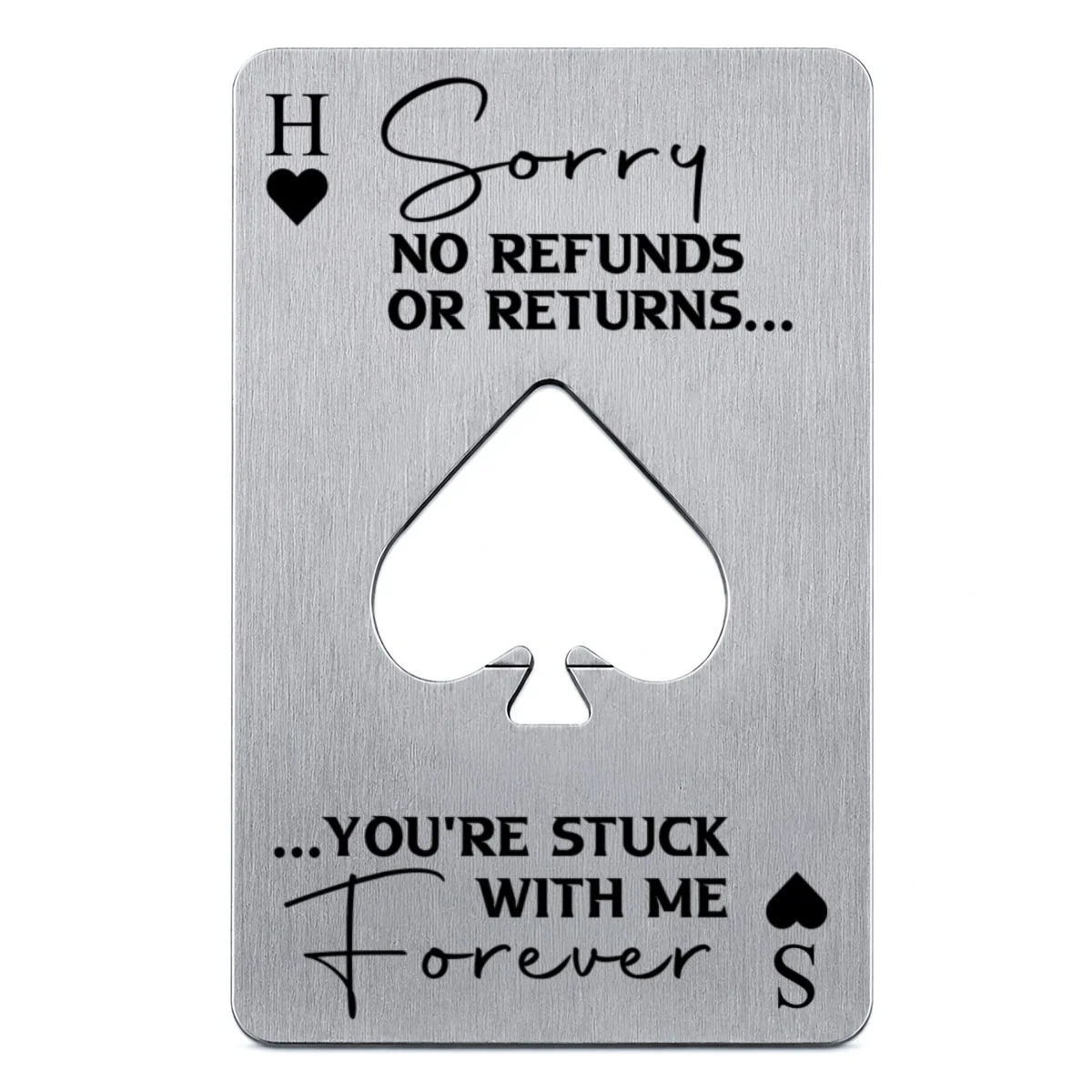 No Refunds Or Returns - Personalized Custom Ace Of Spades Bottle Opener - Image 9
