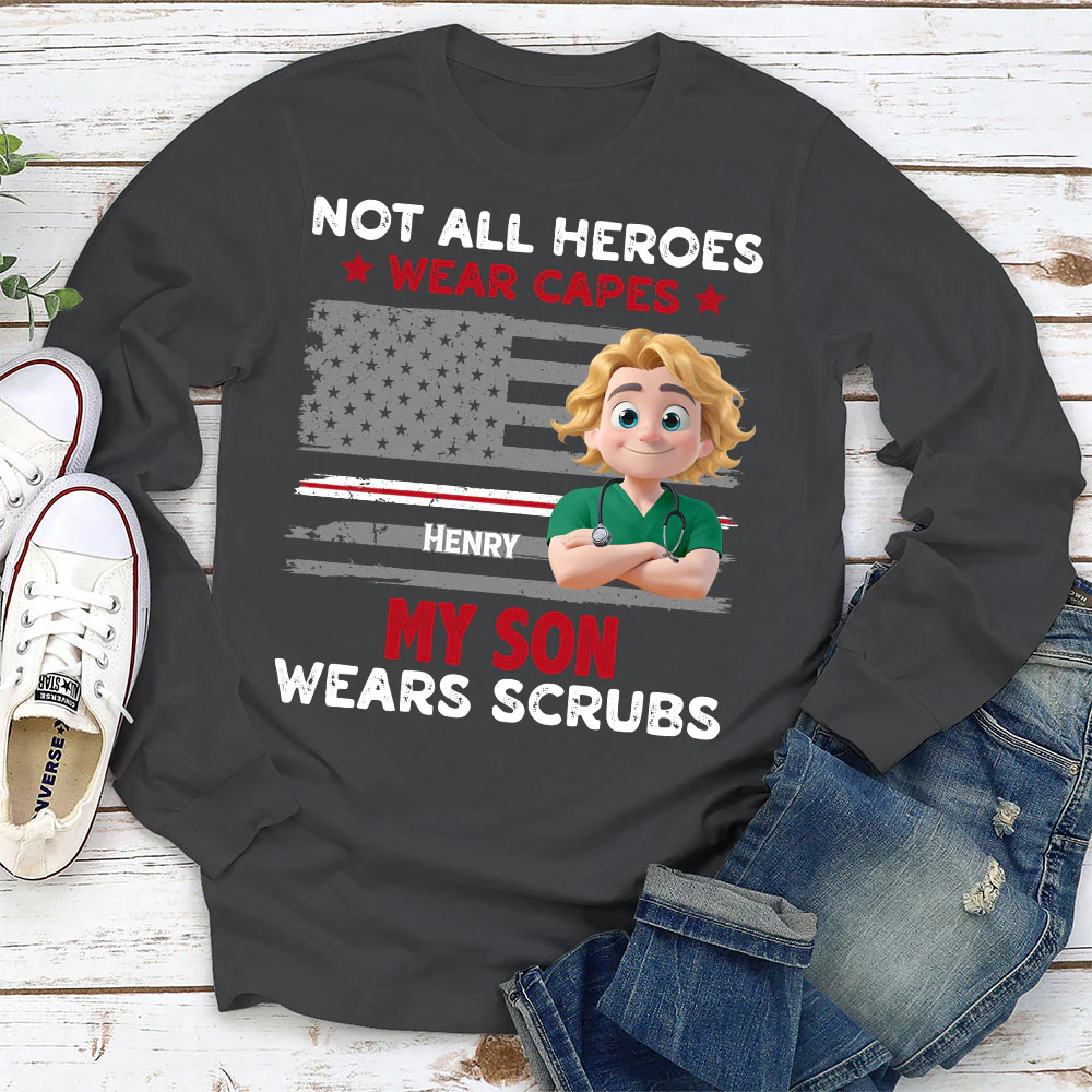 Not All Heroes Wear Capes - Personalized Custom Shirt - Image 10