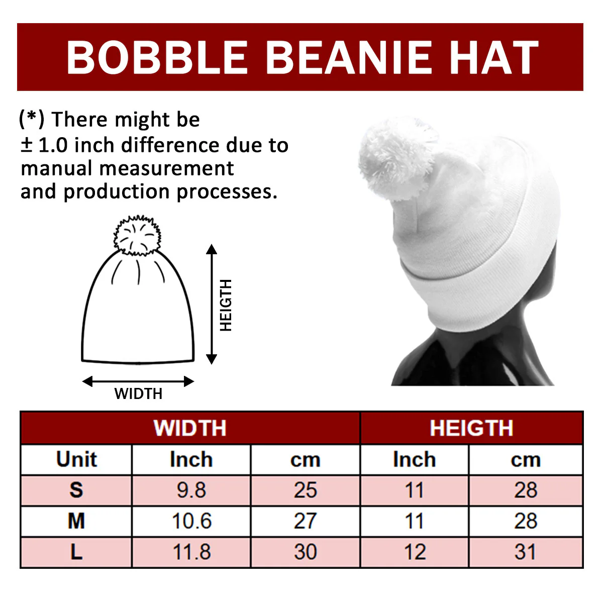 Not Spoiled - Personalized Custom Bobble Beanie Hat - Image 7