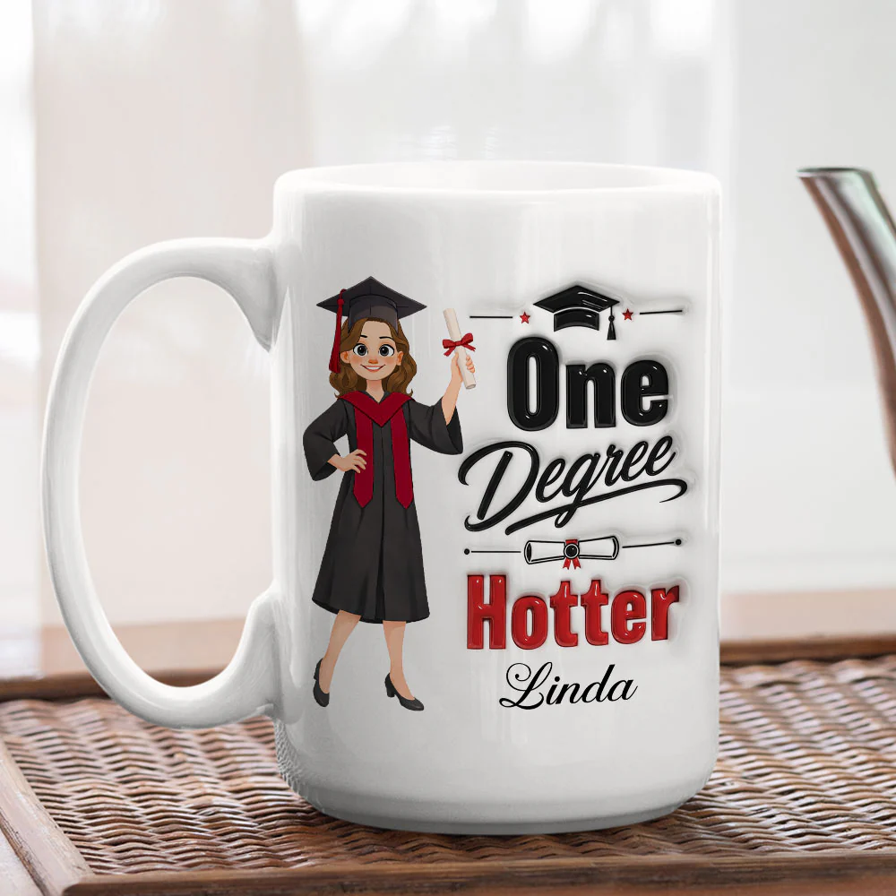 Now Hotter By One Degree - Personalized Custom 3D Inflated Effect Mug - Image 4
