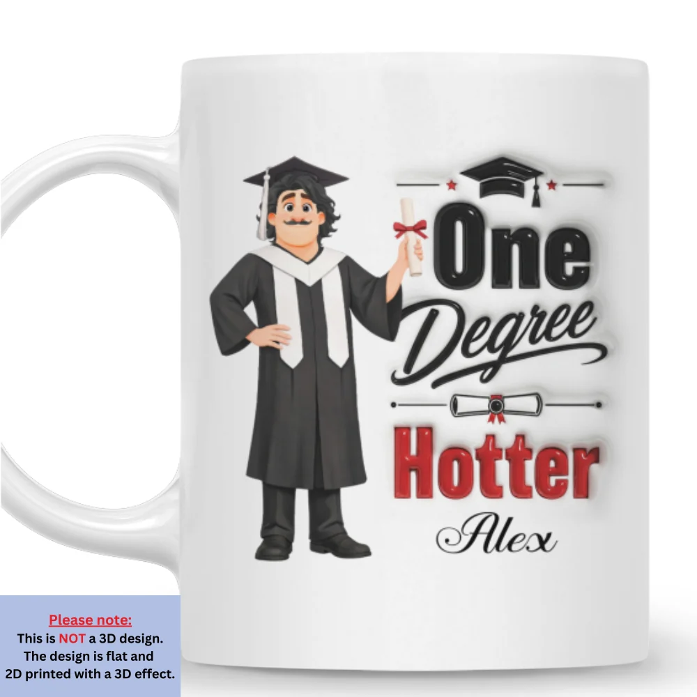 Now Hotter By One Degree - Personalized Custom 3D Inflated Effect Mug - Image 7