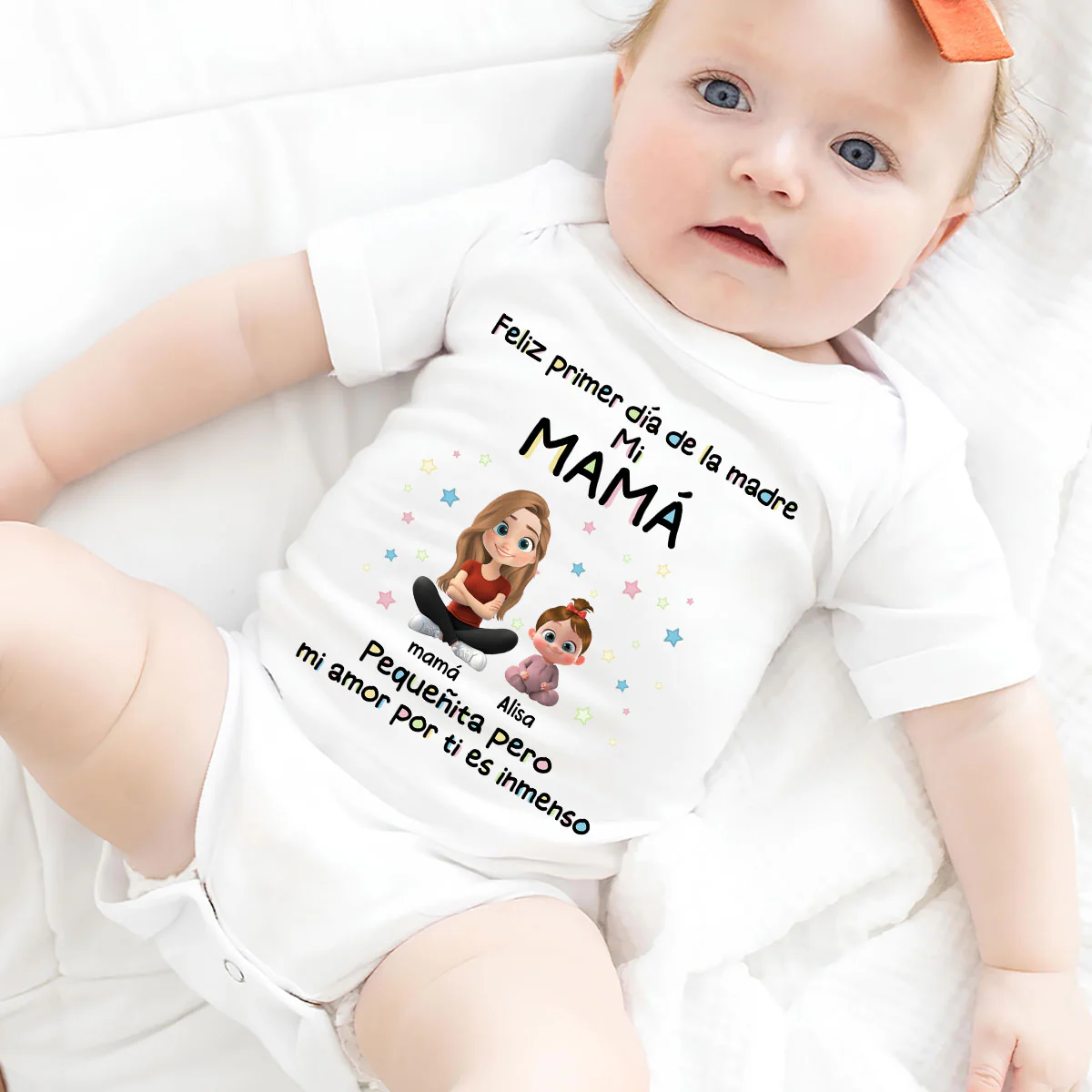 Nuestro primer Día de la Madre - Body de bebé personalizado - Image 3