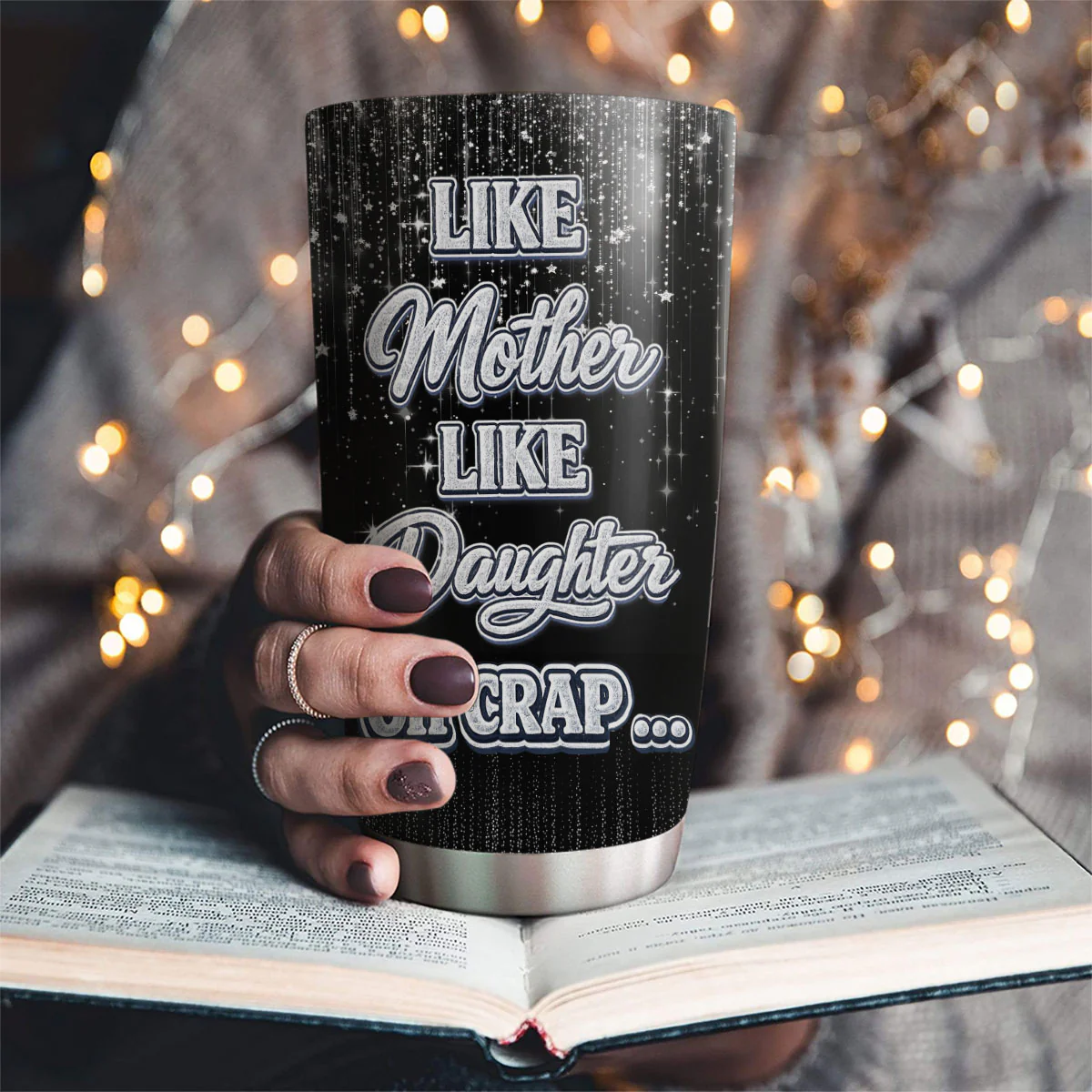 Oh Mother And Daughter - Personalized Custom Tumbler - Image 6