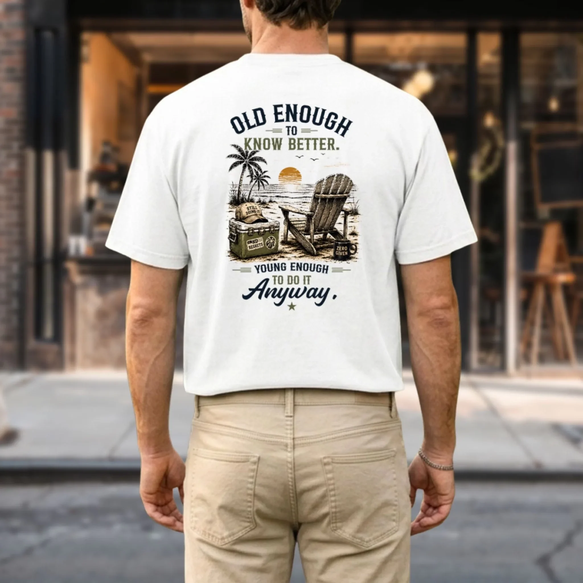 Old Enough Young Enough - Personalized Custom Shirt - Image 2