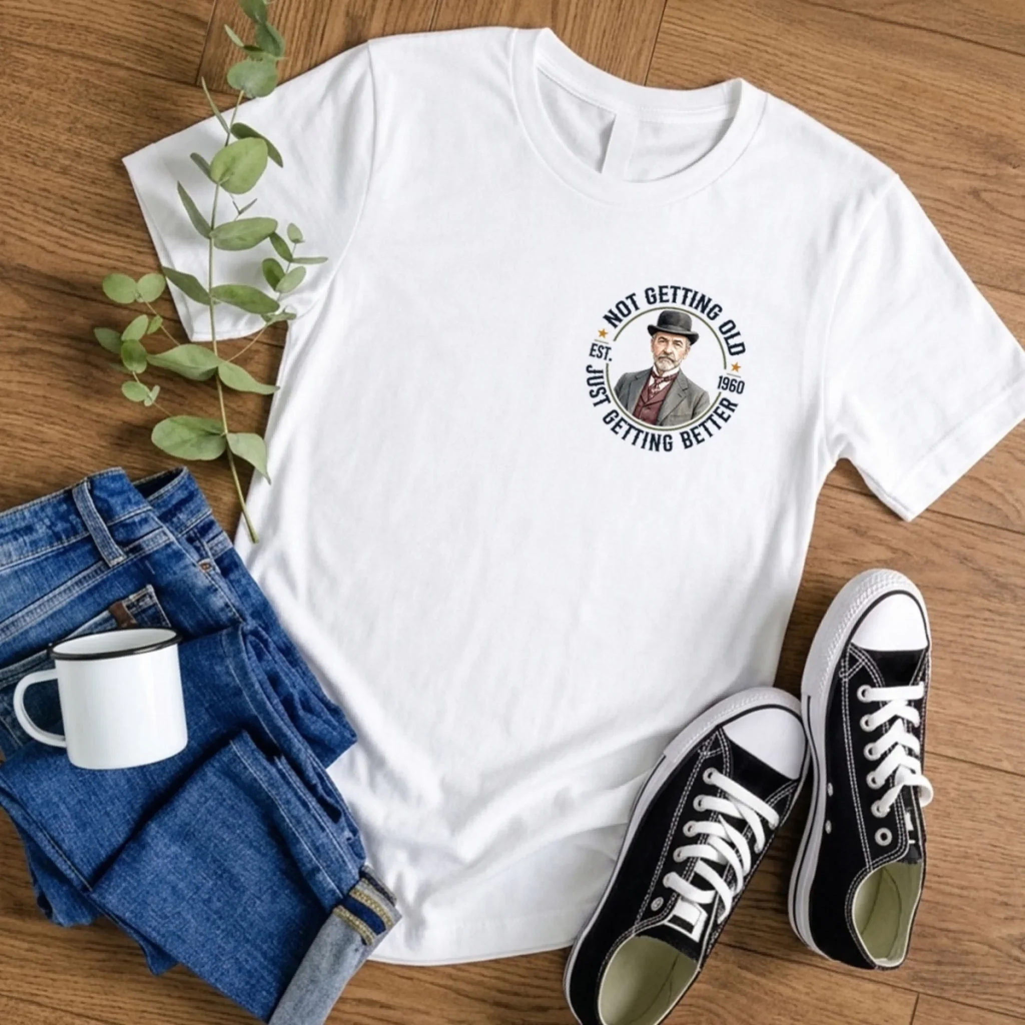 Old Enough Young Enough - Personalized Custom Shirt - Image 3