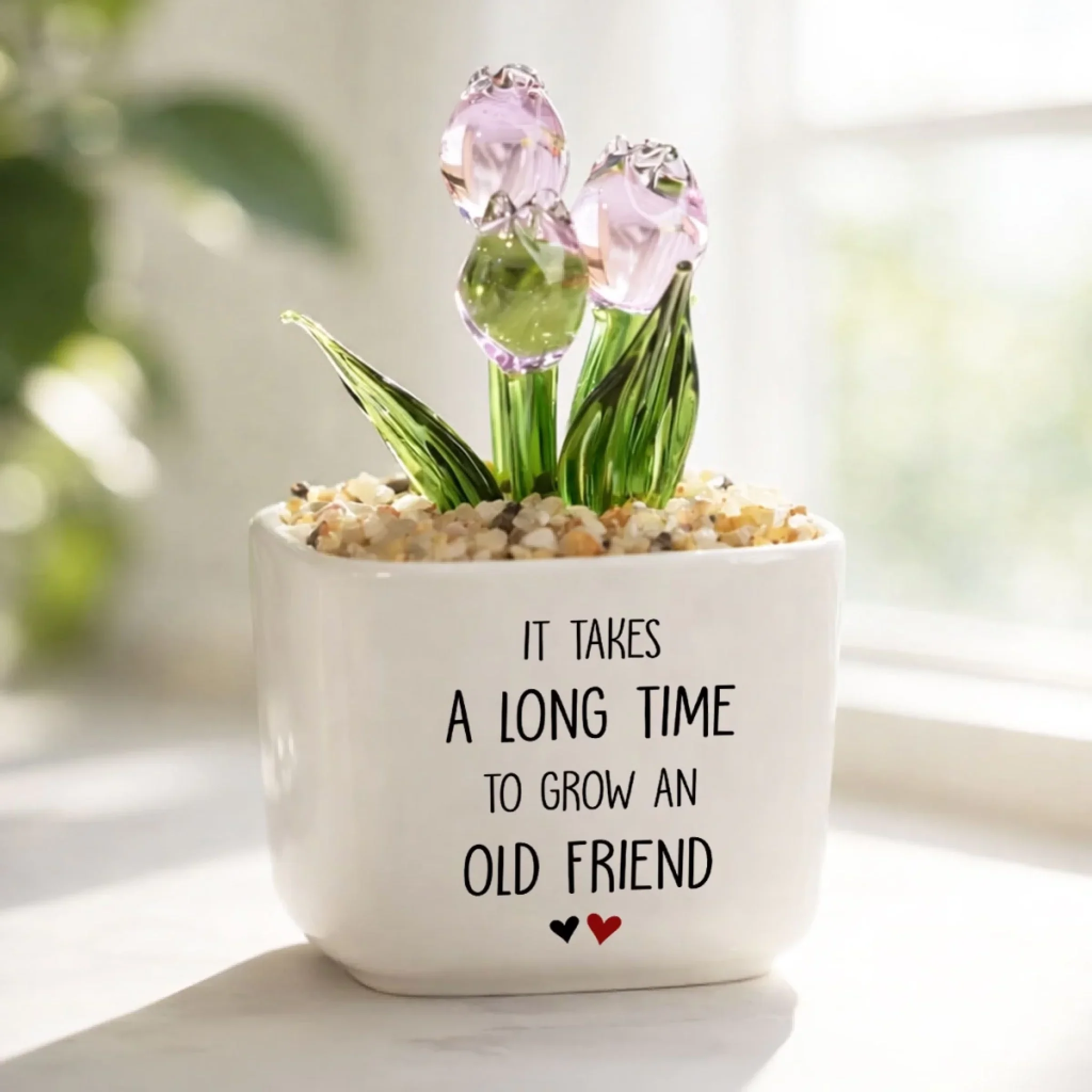 Old Friend - Personalized Custom Glass Everlasting Tulips - Image 2