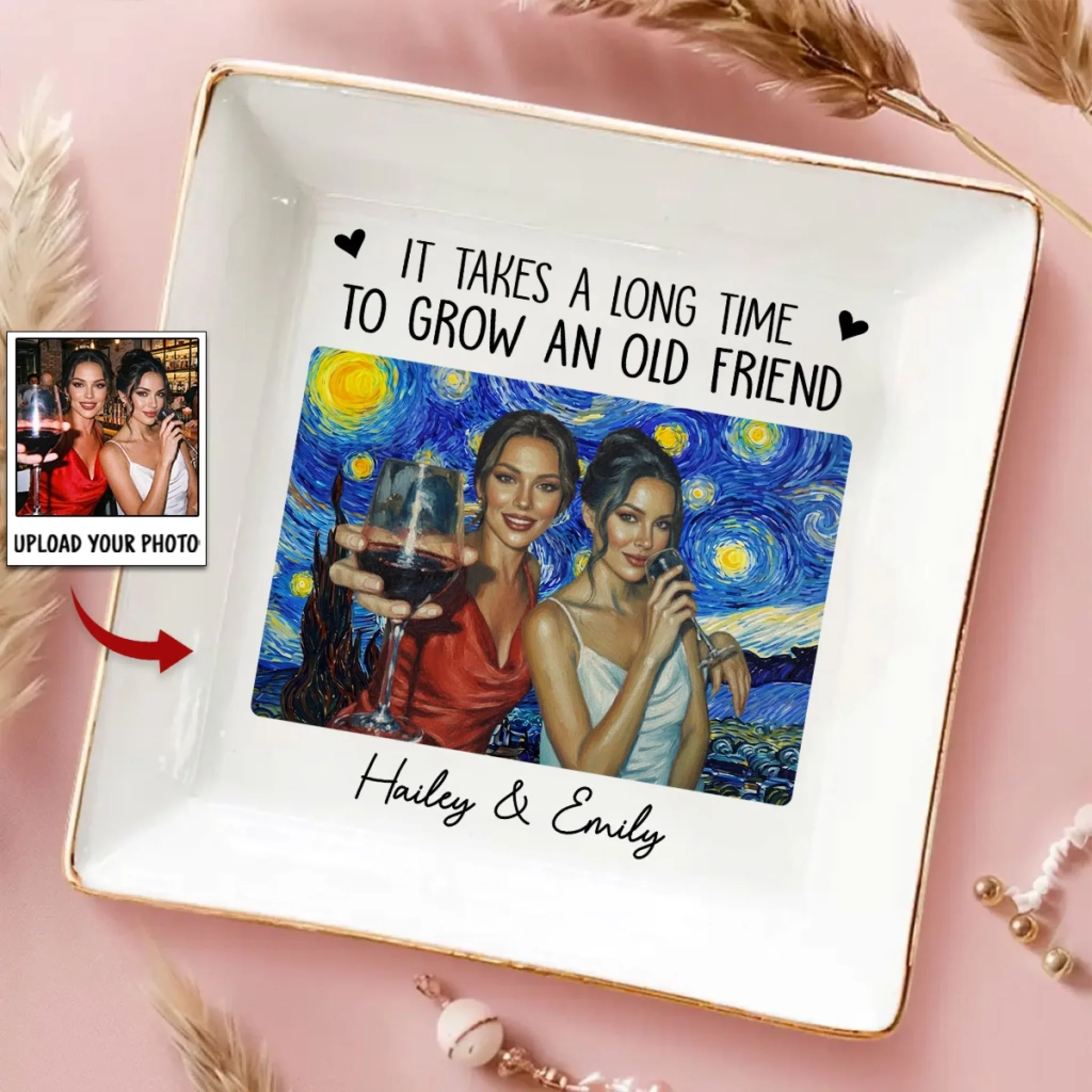 Old Friend - Personalized Custom Jewelry Dish
