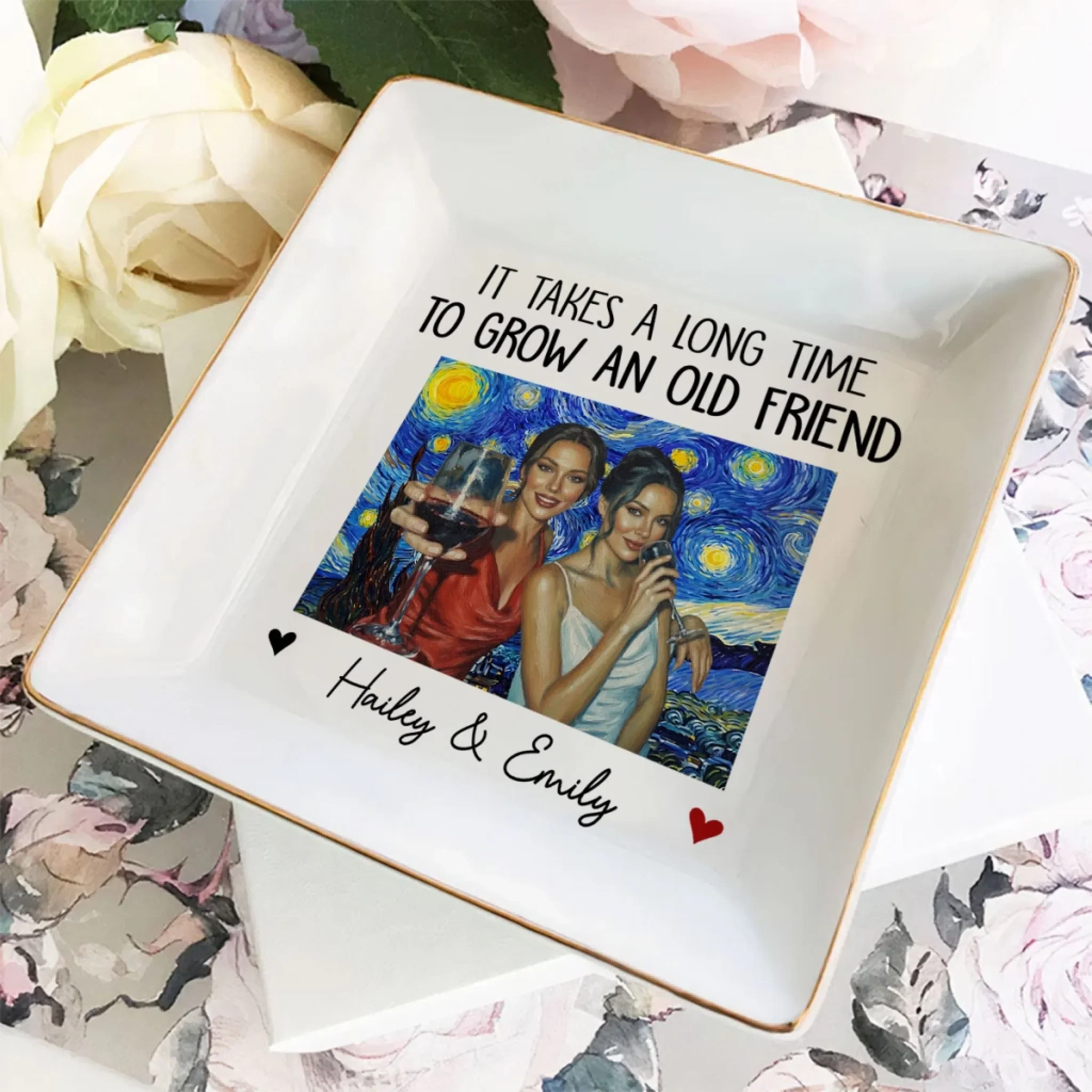 Old Friend - Personalized Custom Jewelry Dish - Image 3