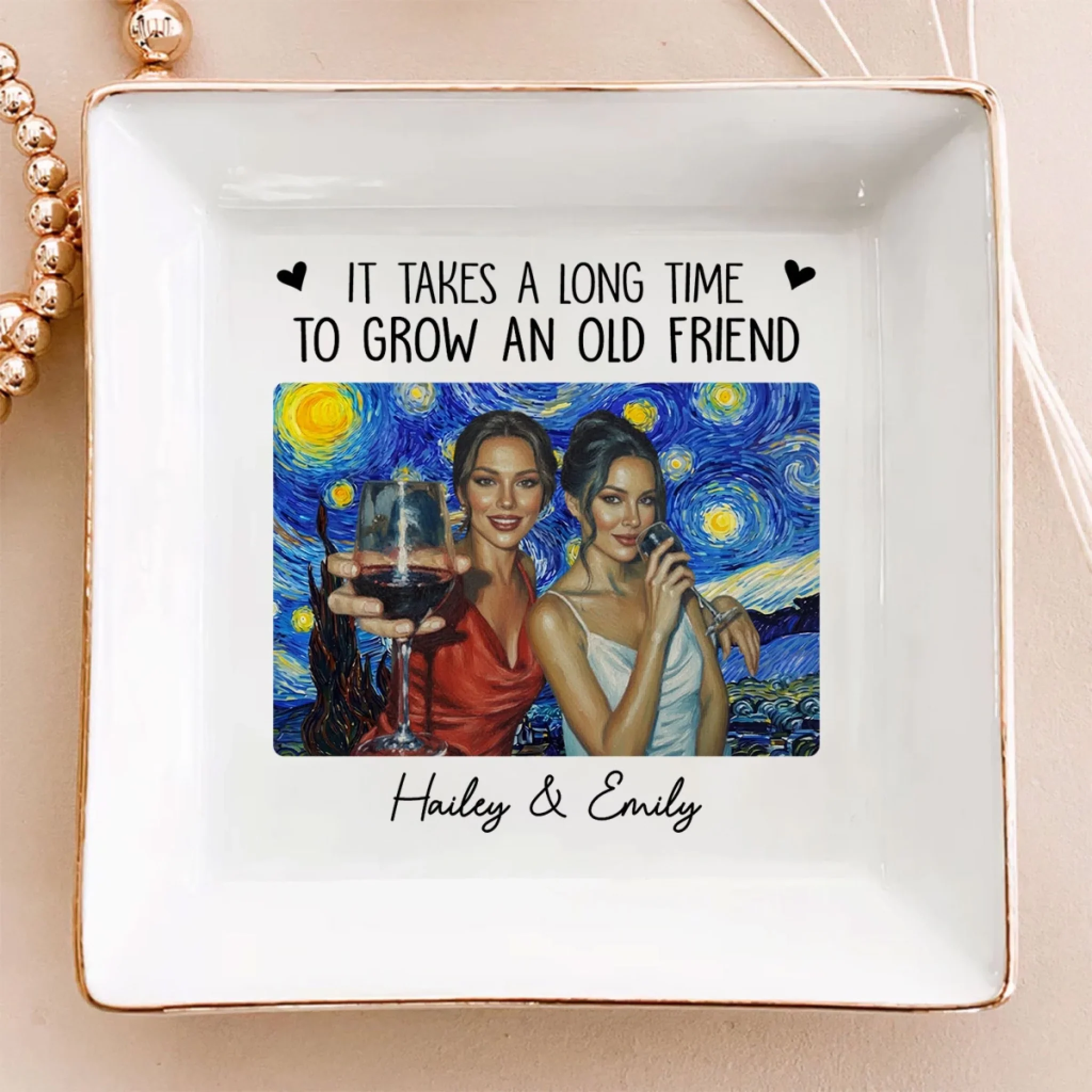 Old Friend - Personalized Custom Jewelry Dish - Image 5