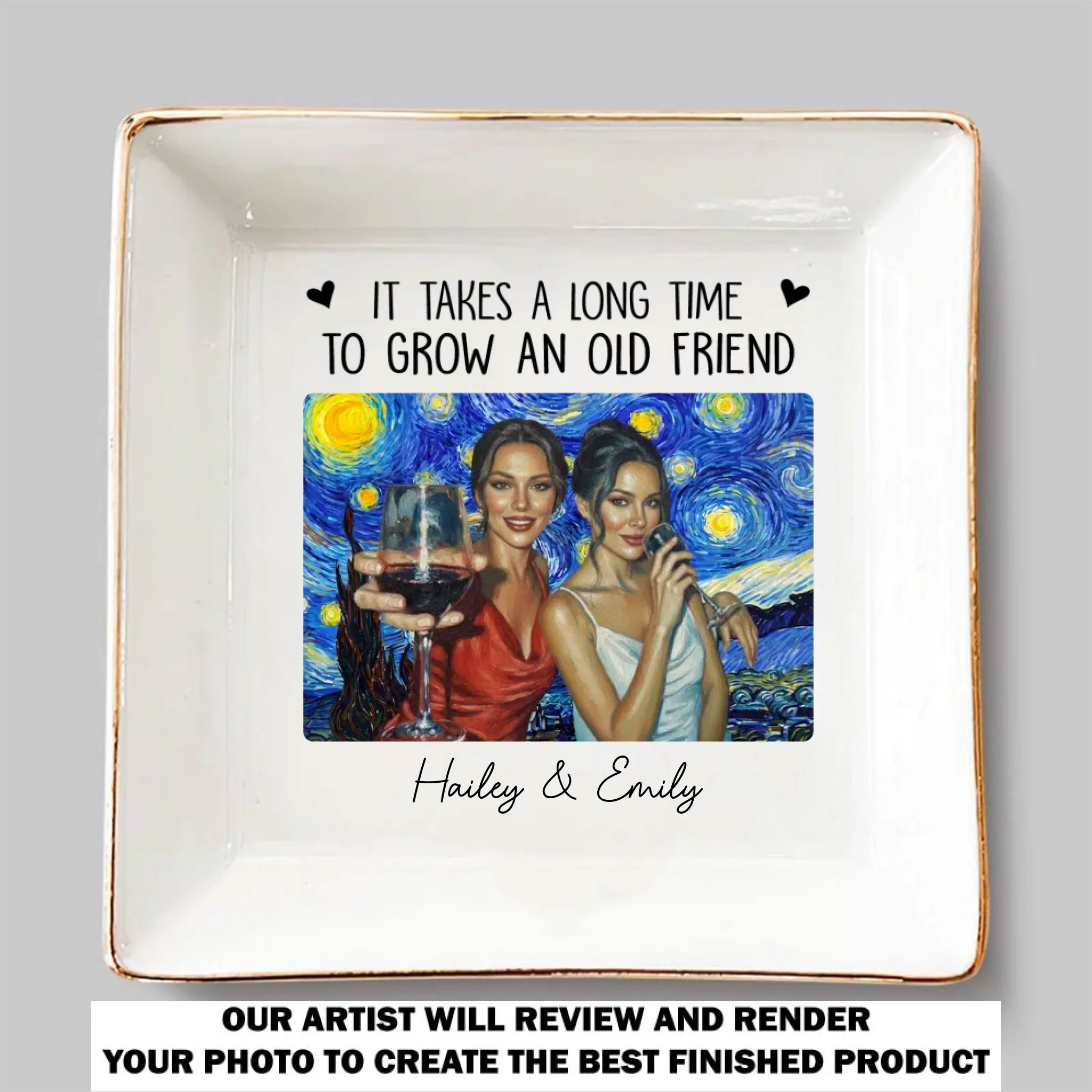 Old Friend - Personalized Custom Jewelry Dish - Image 7