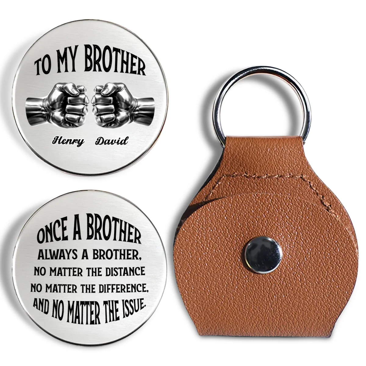 Once A Brother And Always A Brother - Personalized Custom Pocket Hug - Image 5