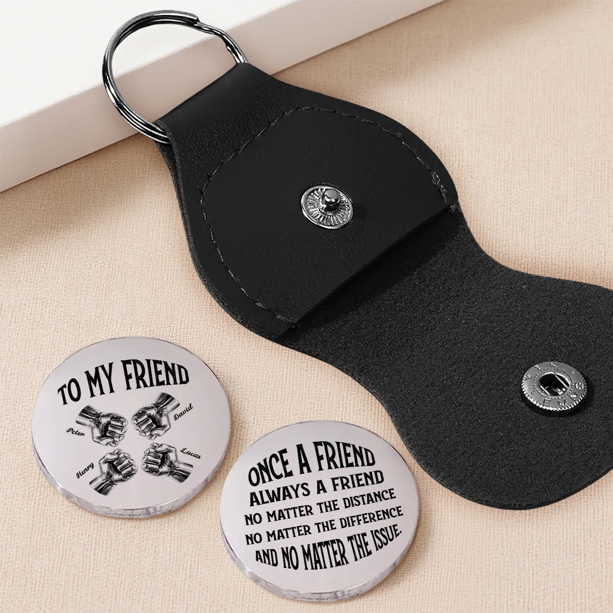 Once A Friend And Always A Friend - Personalized Custom Pocket Hug - Image 2