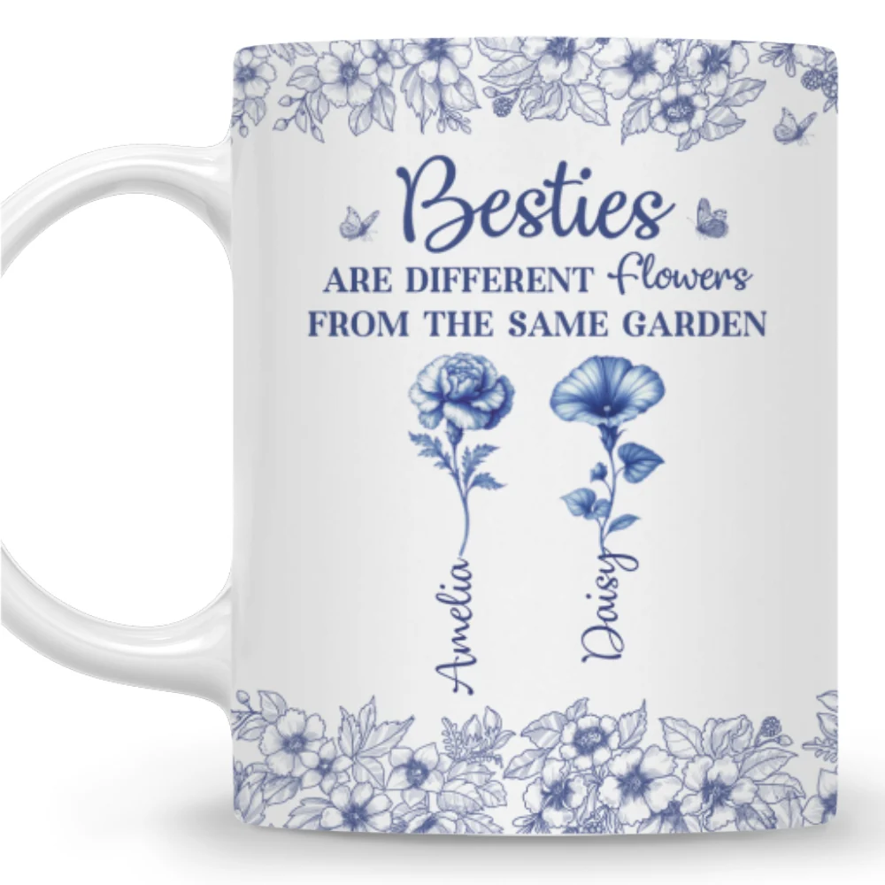 One Garden Many Flowers - Personalized Custom Coffee Mug - Image 6