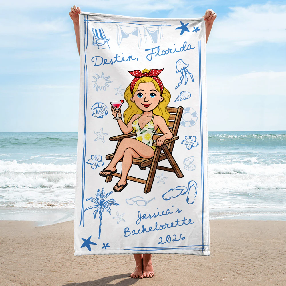 One Last Beach Bash - Personalized Custom Beach Towel