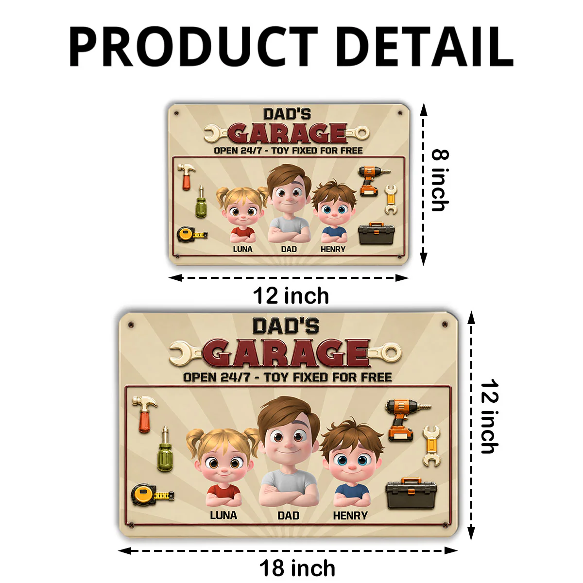 Open Only For My Kids - Personalized Custom 3D Inflated Effect Metal Sign - Image 2