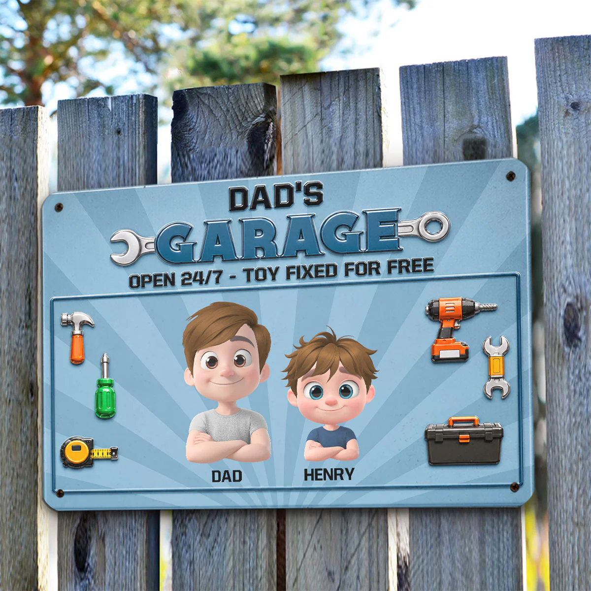 Open Only For My Kids - Personalized Custom 3D Inflated Effect Metal Sign - Image 5