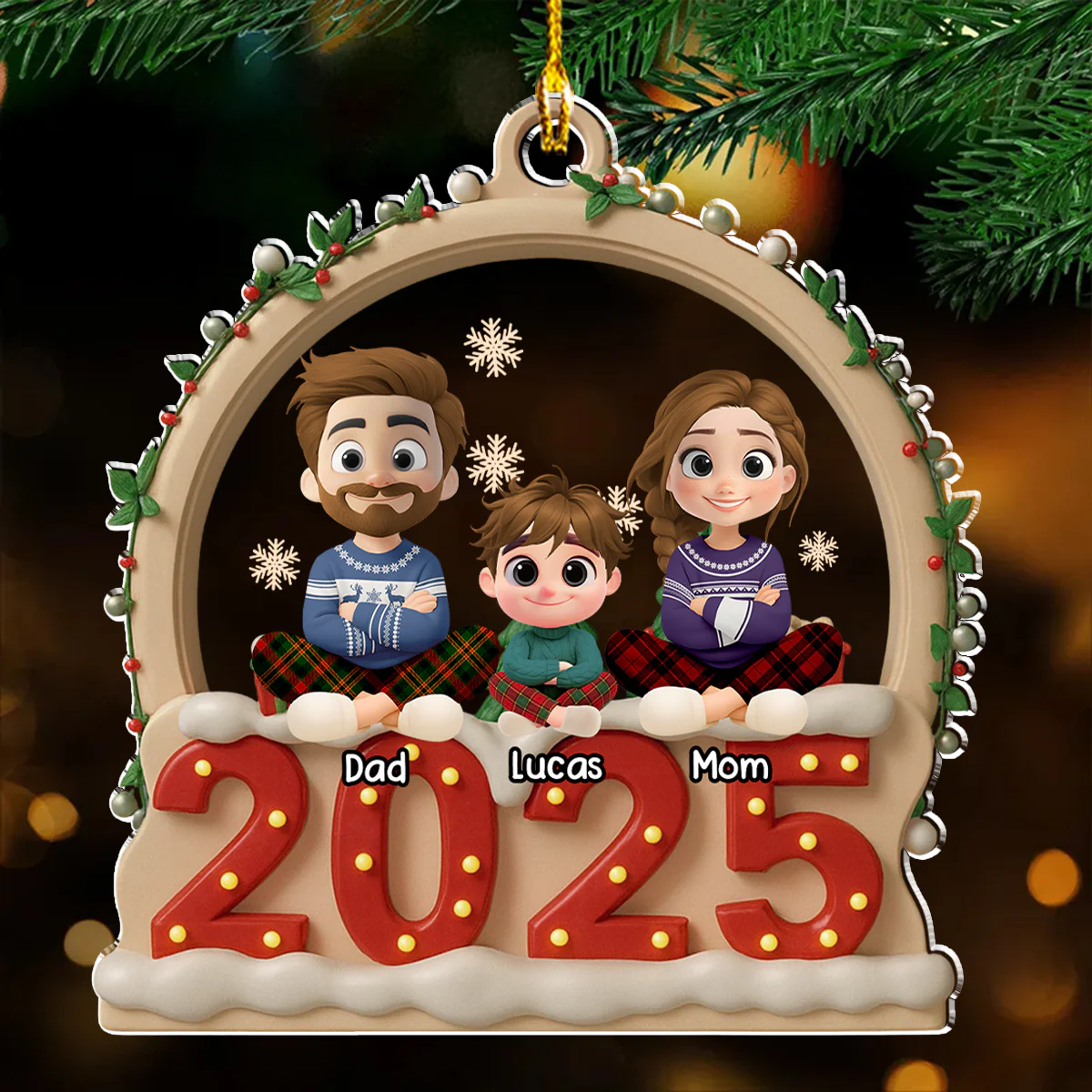 Our Christmas Together - Personalized Custom Acrylic Ornament - Image 2