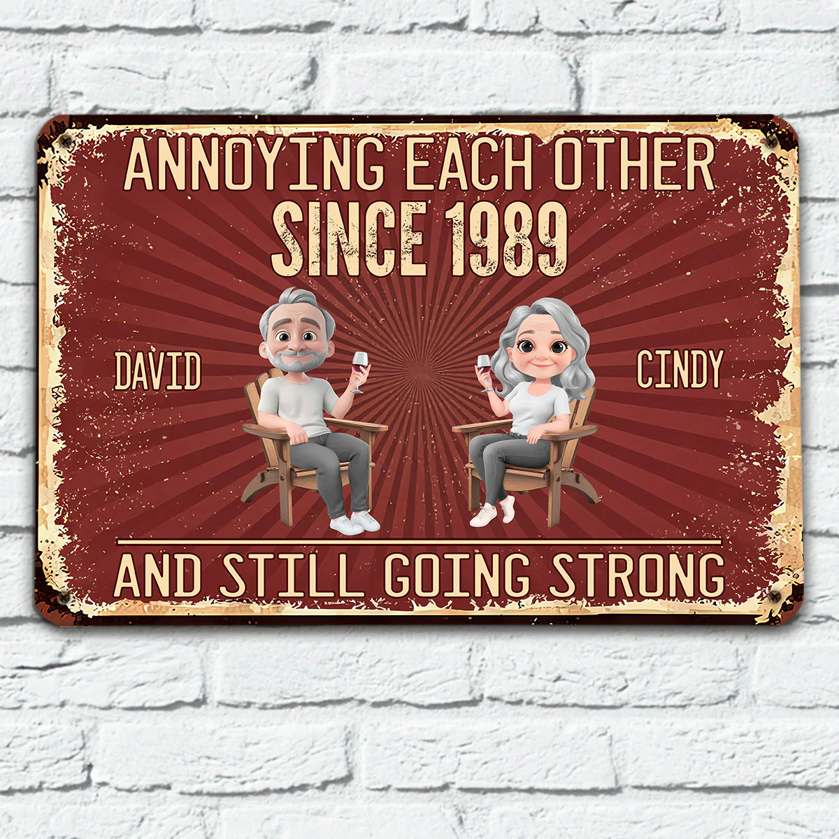 Our Everlasting Love - Personalized Custom Metal Sign - Image 2