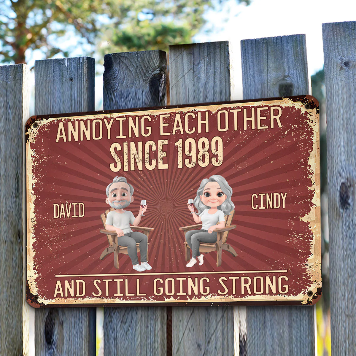 Our Everlasting Love - Personalized Custom Metal Sign - Image 4