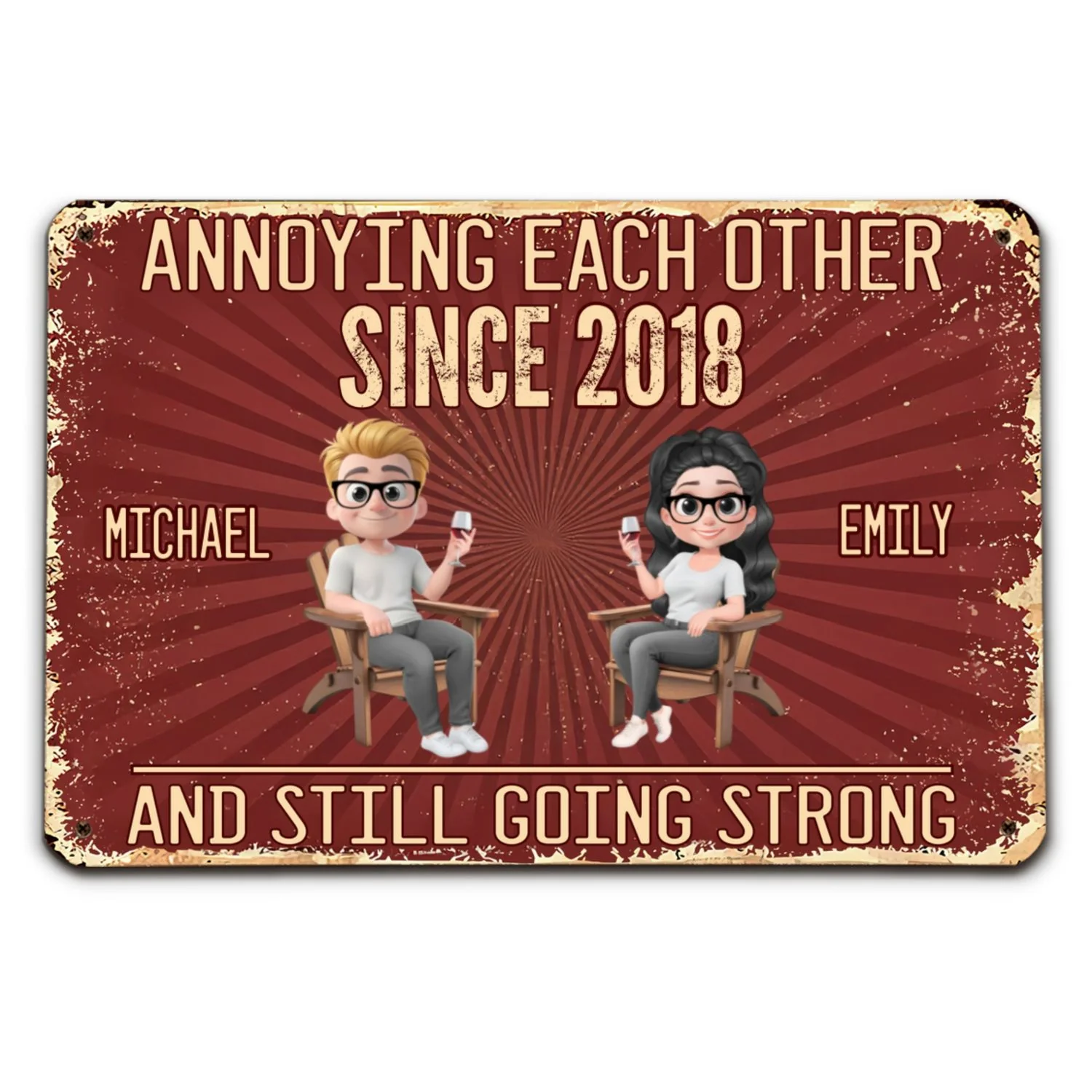 Our Everlasting Love - Personalized Custom Metal Sign - Image 7