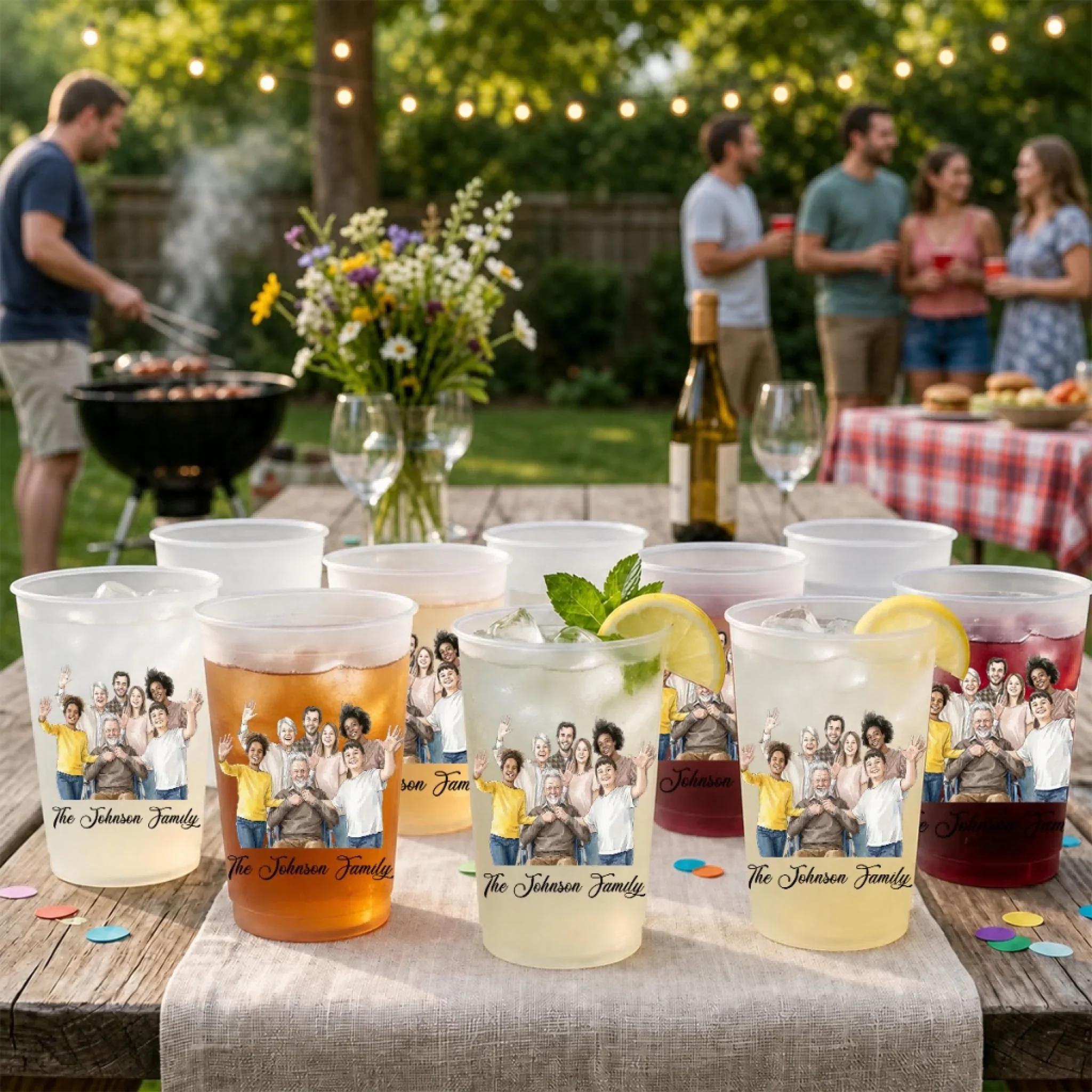 Our Family - Personalized Custom Frosted Cup - Image 2