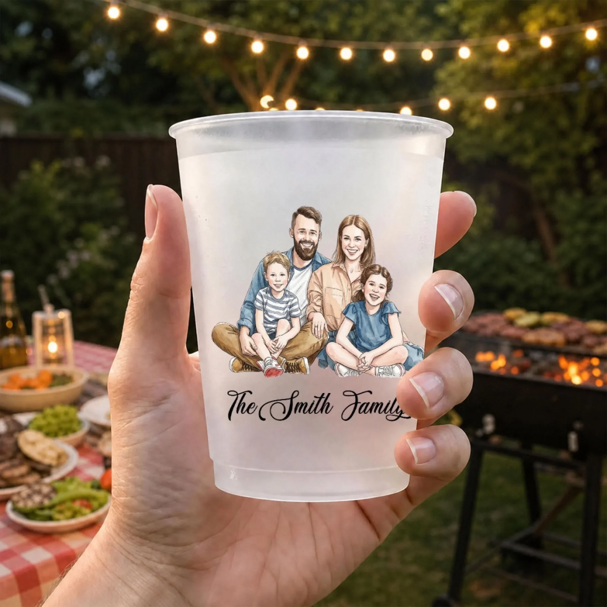 Our Family - Personalized Custom Frosted Cup - Image 4