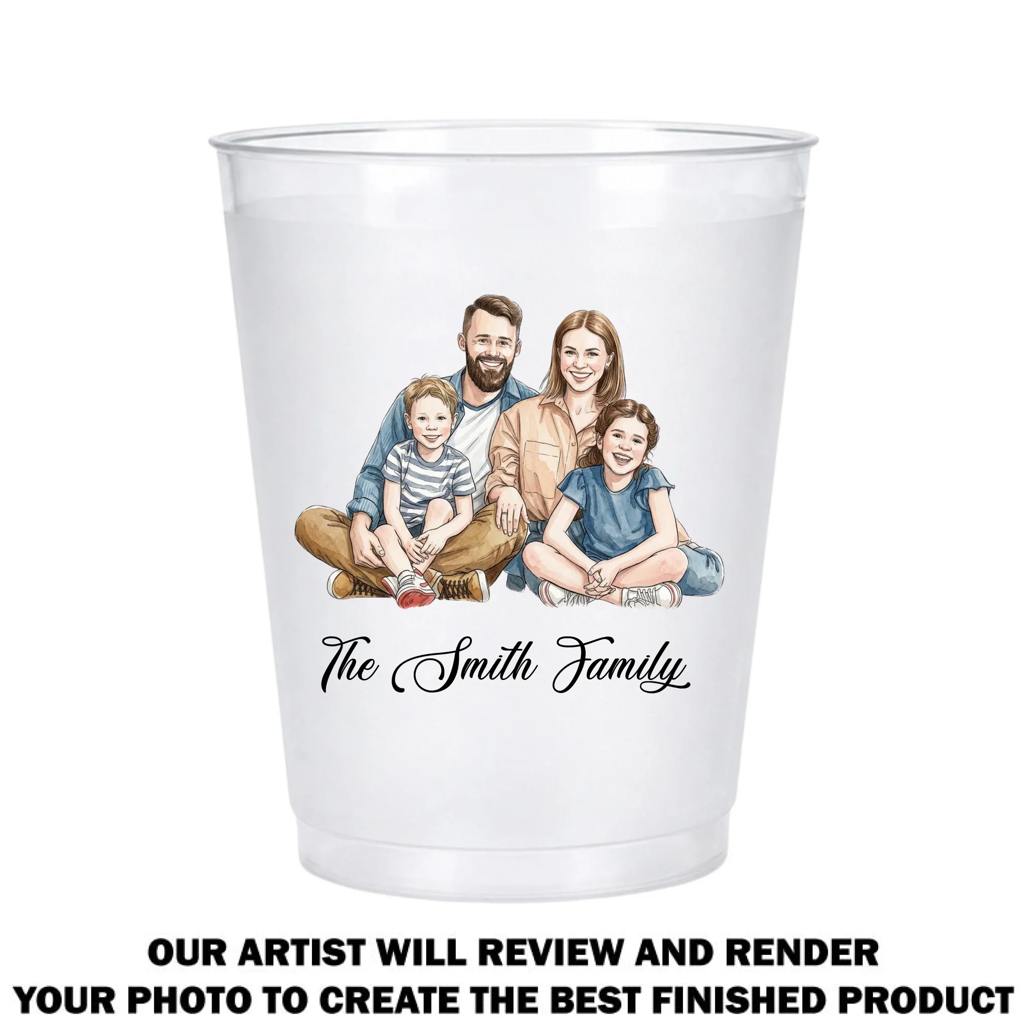 Our Family - Personalized Custom Frosted Cup - Image 7