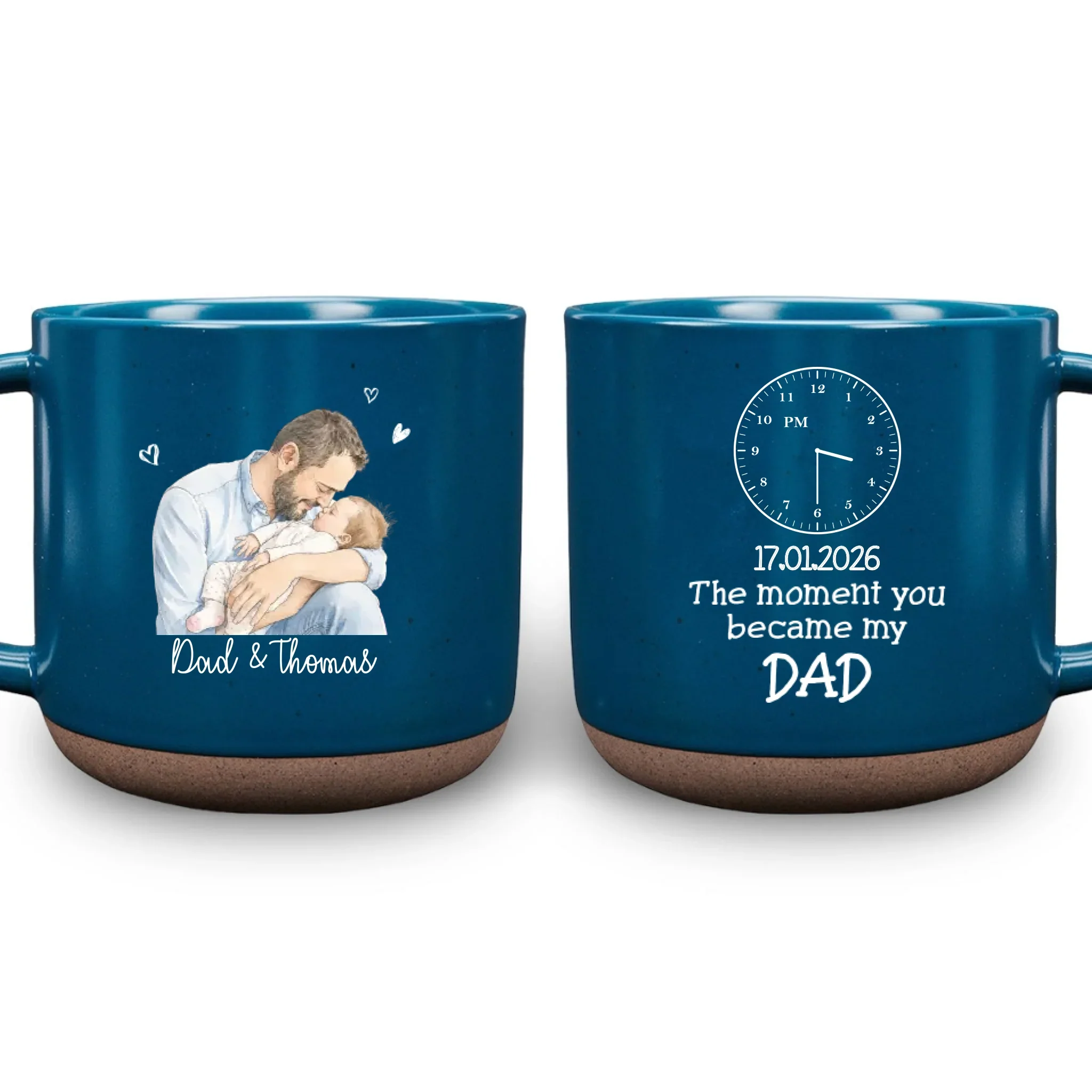 Our First Fathers Day - Personalized Custom Pottery Mug - Image 8