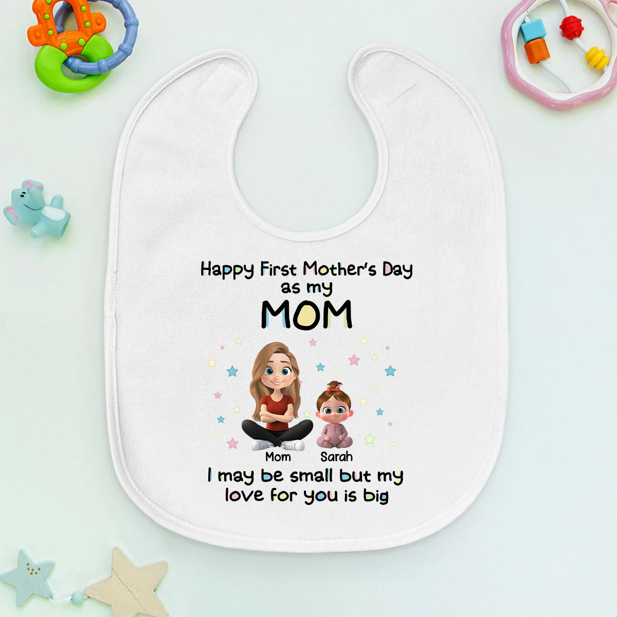 Our First Mother Day - Personalized Custom Baby Bib
