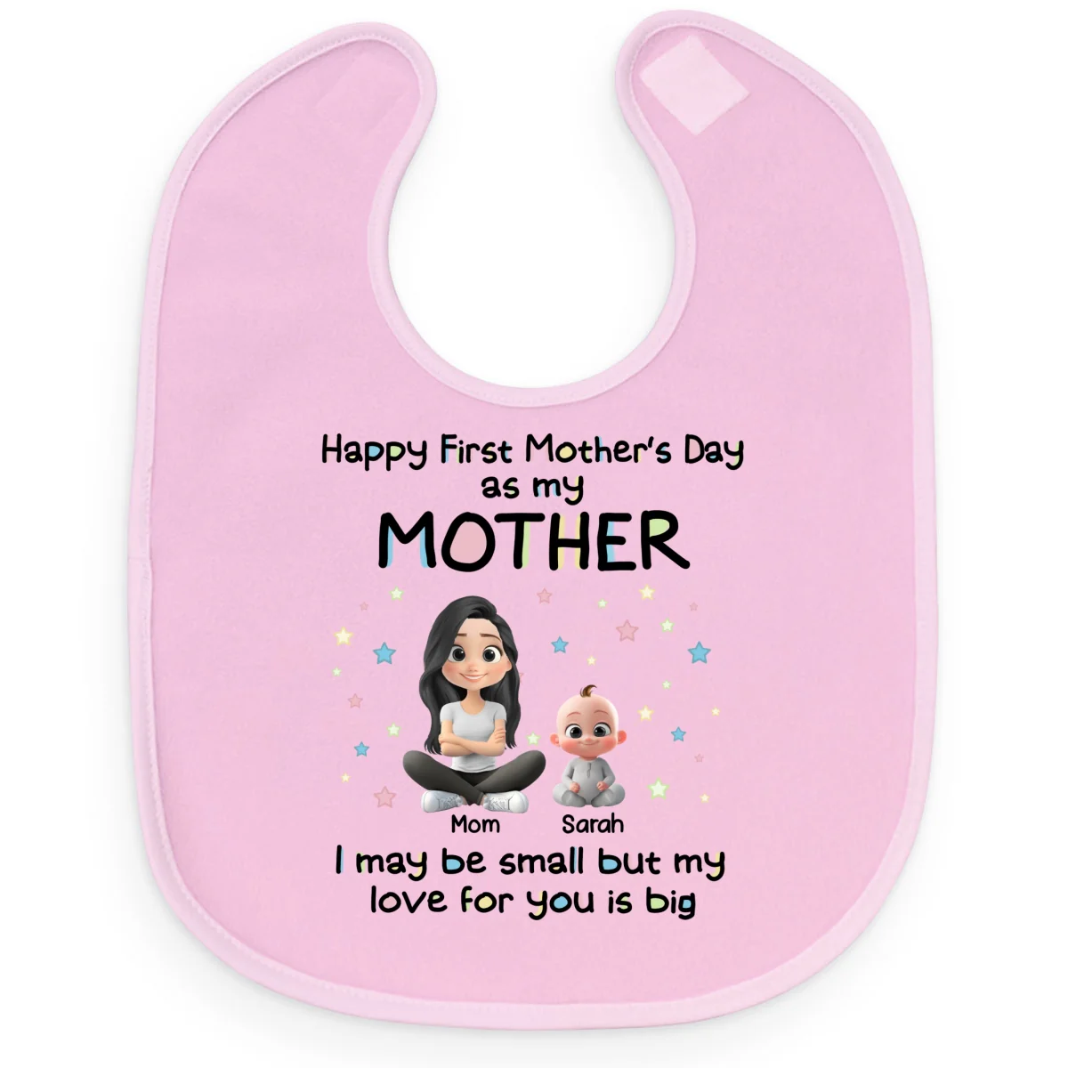 Our First Mother Day - Personalized Custom Baby Bib - Image 8