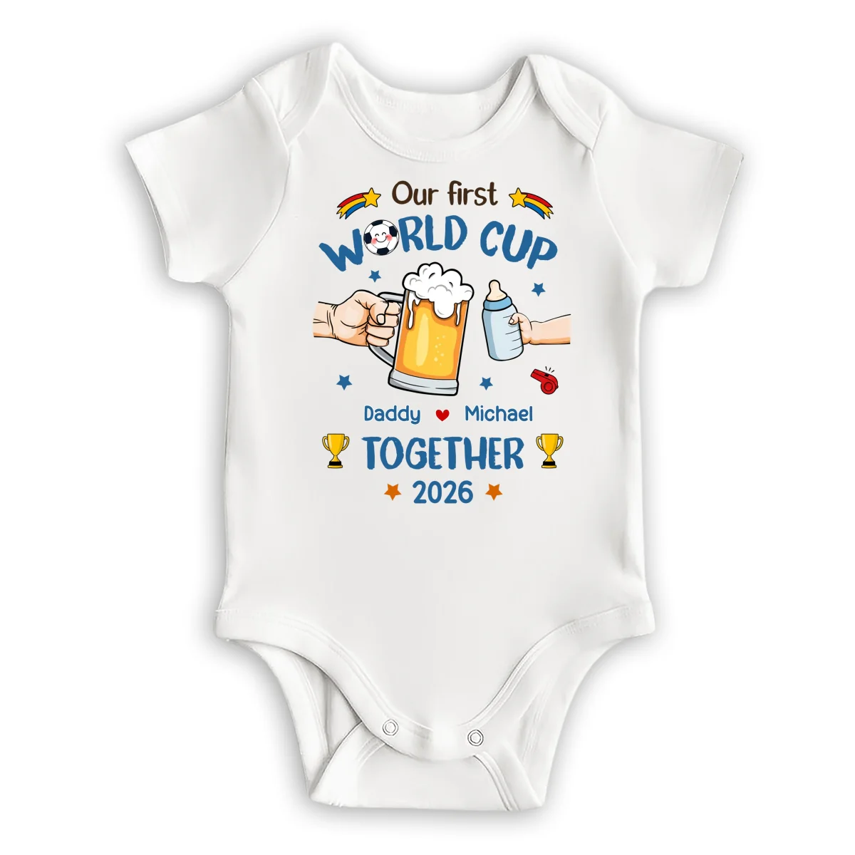 Our First World Cup Cheer - Personalized Custom T-shirt And Onesie - Image 13